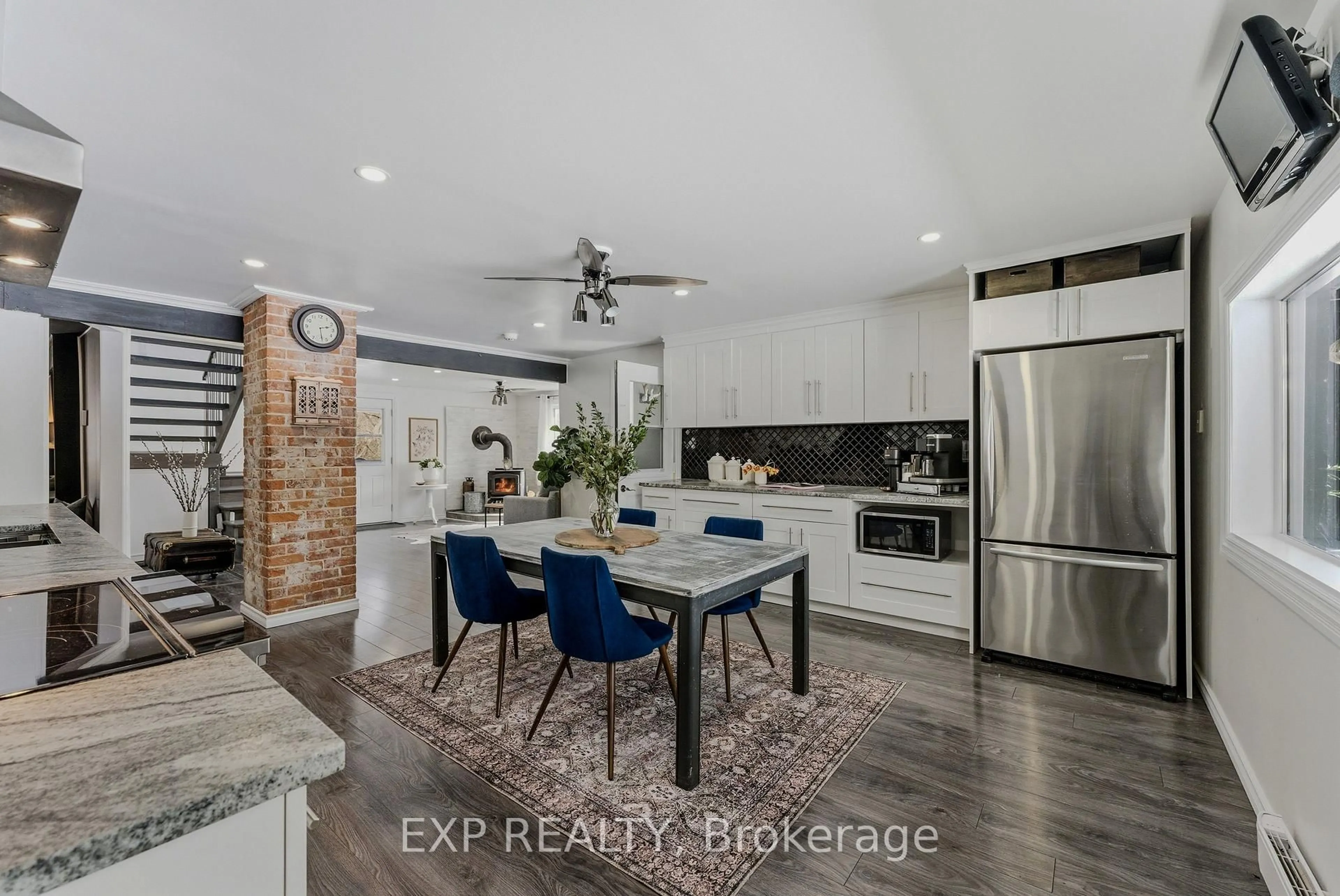 Open concept kitchen, ceramic/tile floor for 27 Lost Channel Crt, Thomasburg Ontario K0K 3H0