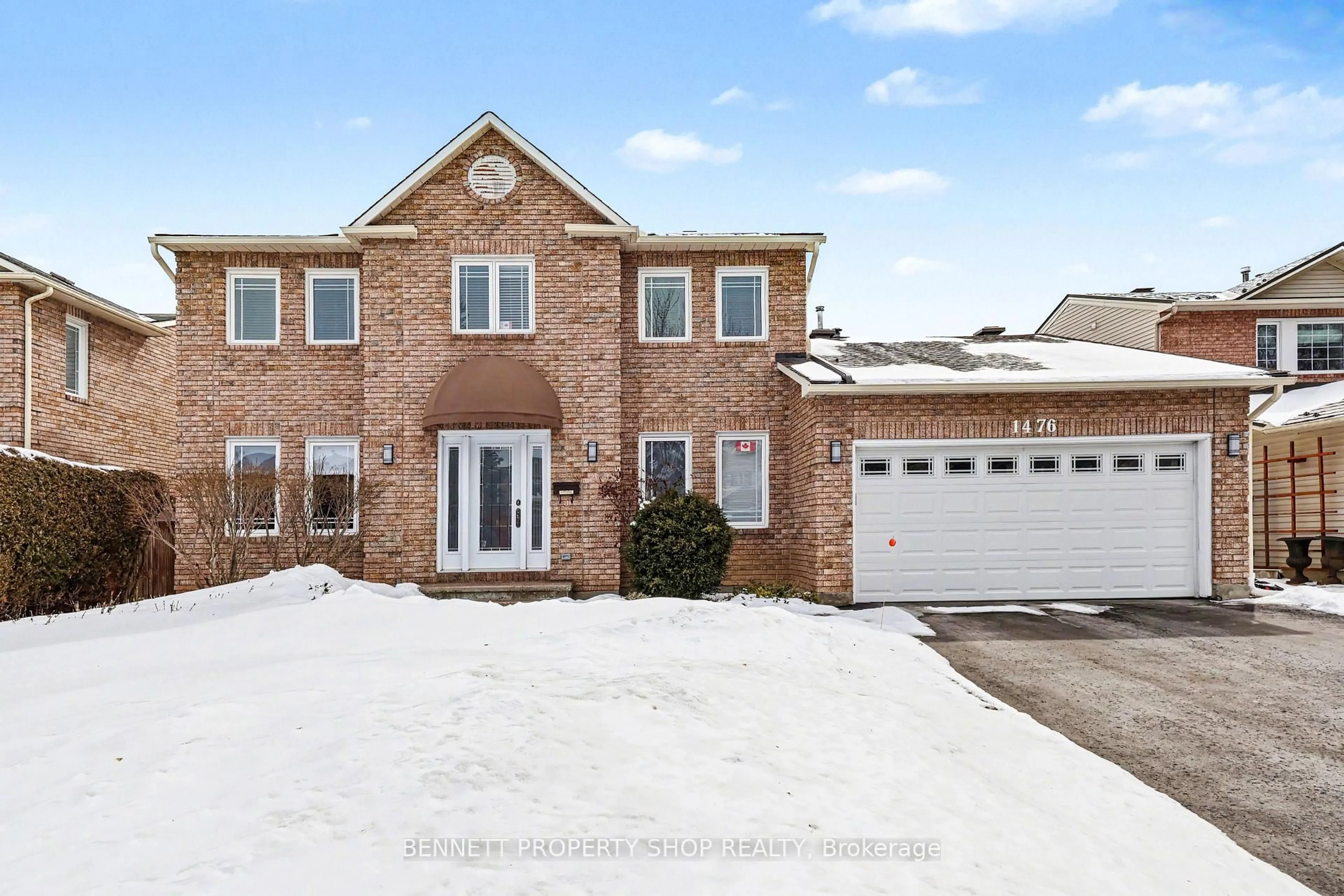 Home with brick exterior material, street for 1476 Bourcier Dr, Orleans Ontario K1E 3J8
