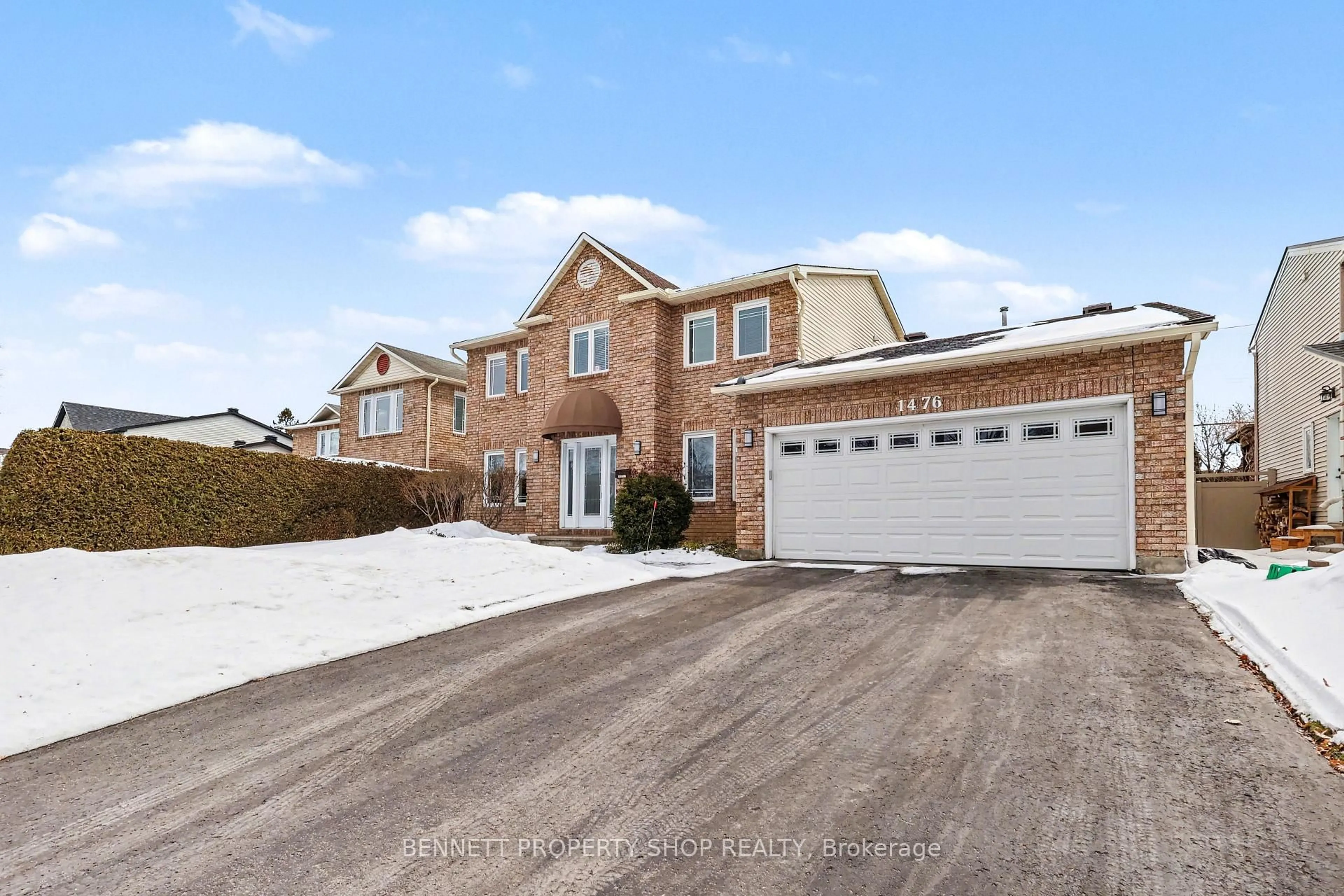 Home with brick exterior material, street for 1476 Bourcier Dr, Orleans Ontario K1E 3J8
