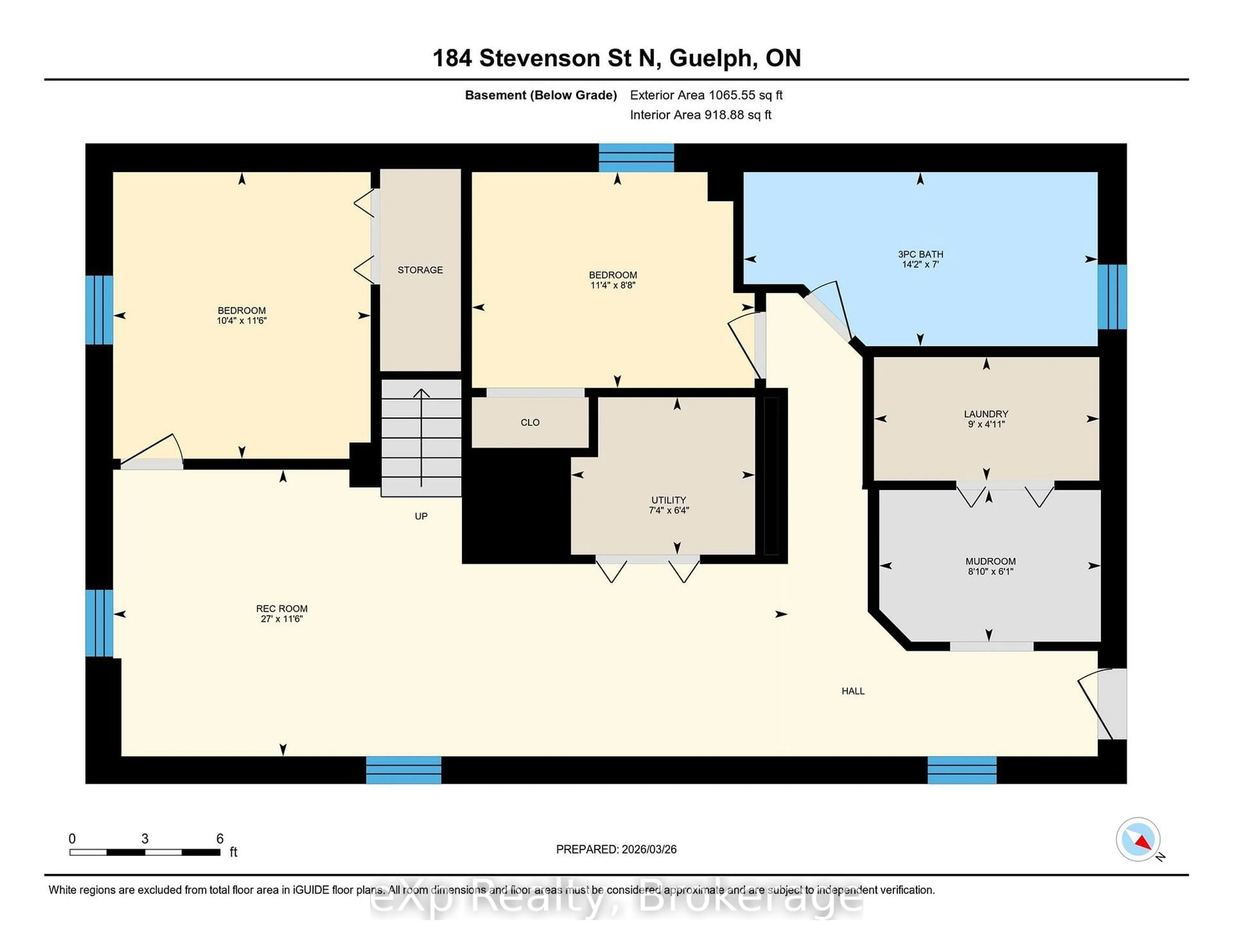 Floor plan for 184 Stevenson St, Guelph Ontario N1E 5A8