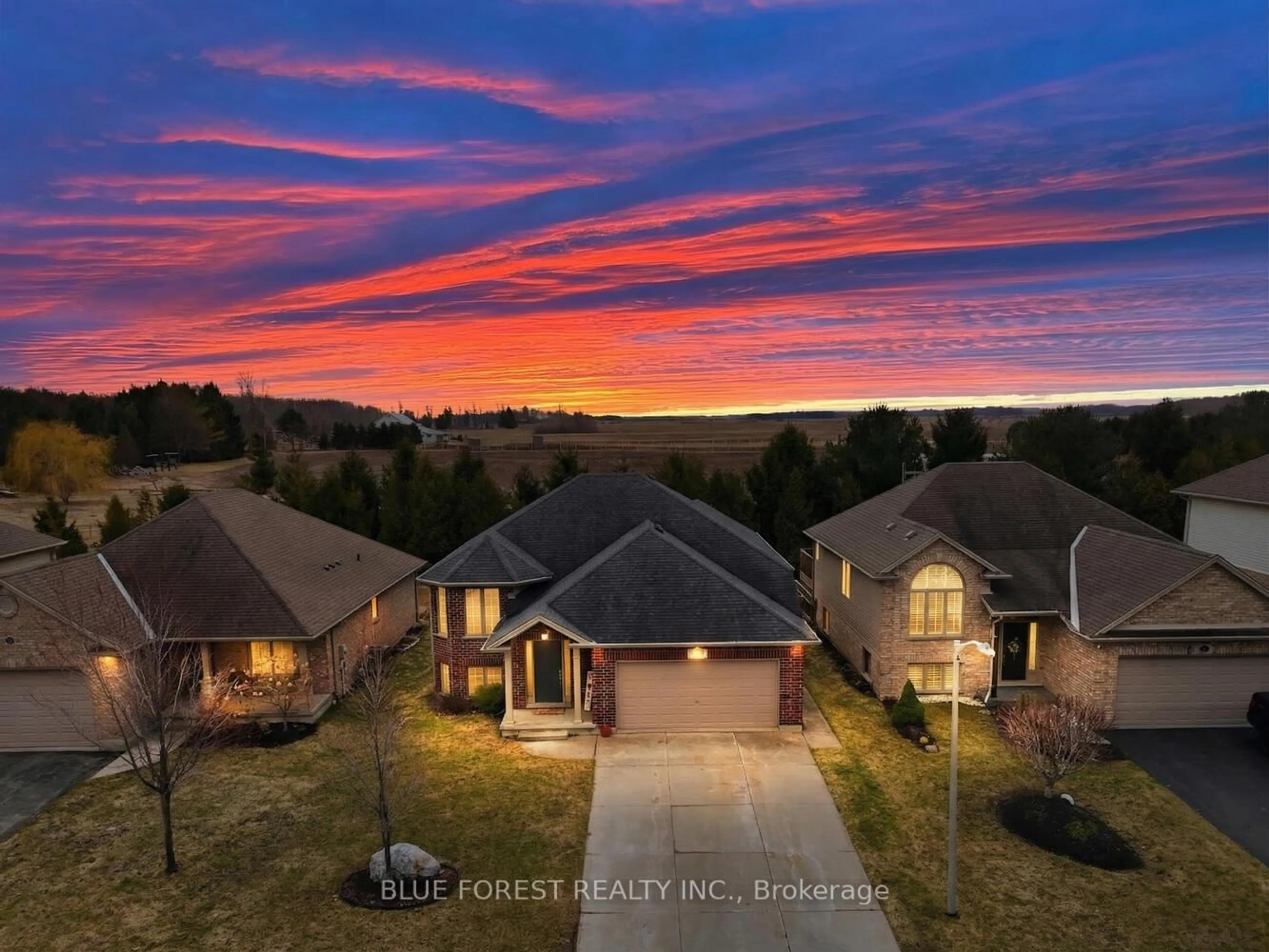 A pic from outside/outdoor area/front of a property/back of a property/a pic from drone, water/lake/river/ocean view for 123 Watson St, Lucan Biddulph Ontario N0M 2J0