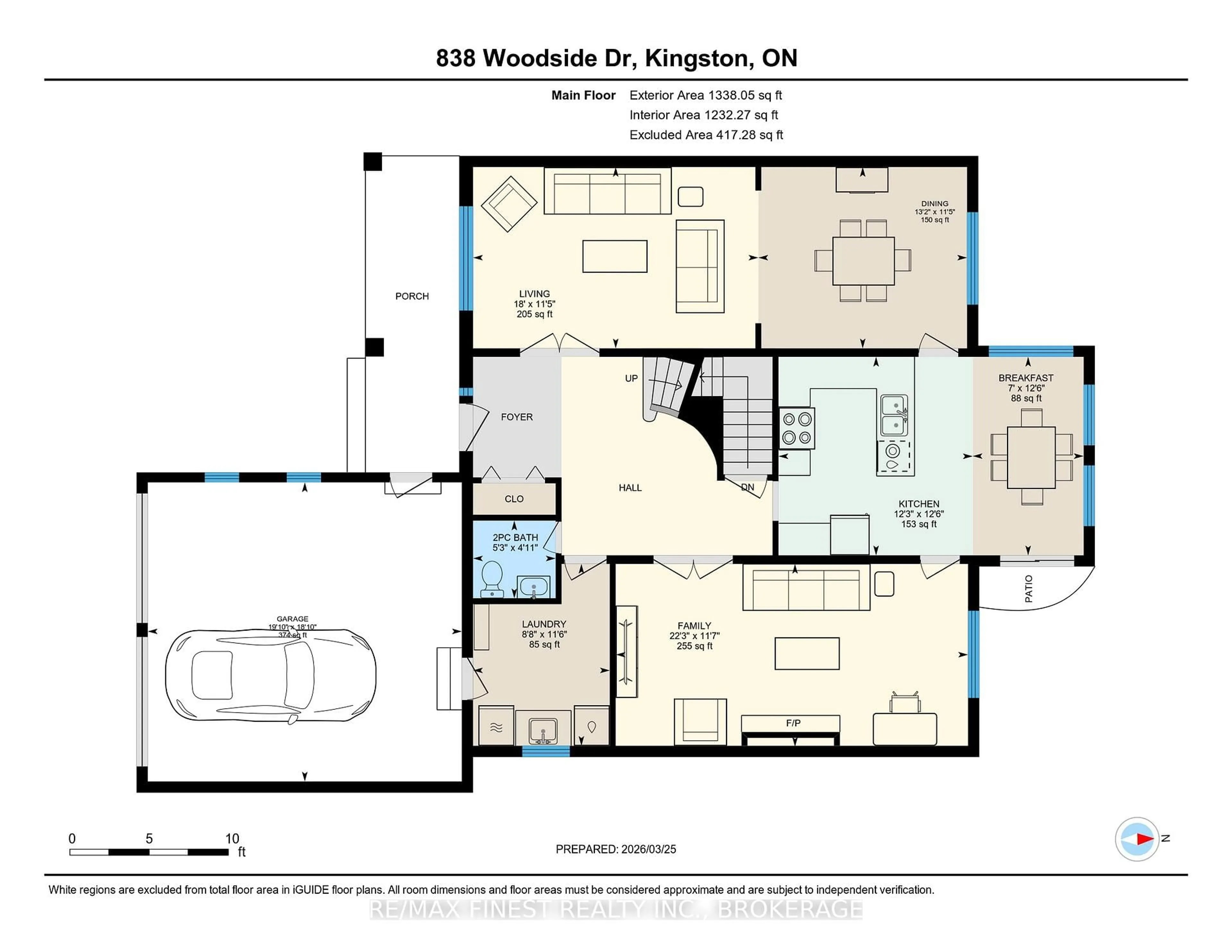 Floor plan for 838 Woodside Dr, Kingston Ontario K7P 1T2