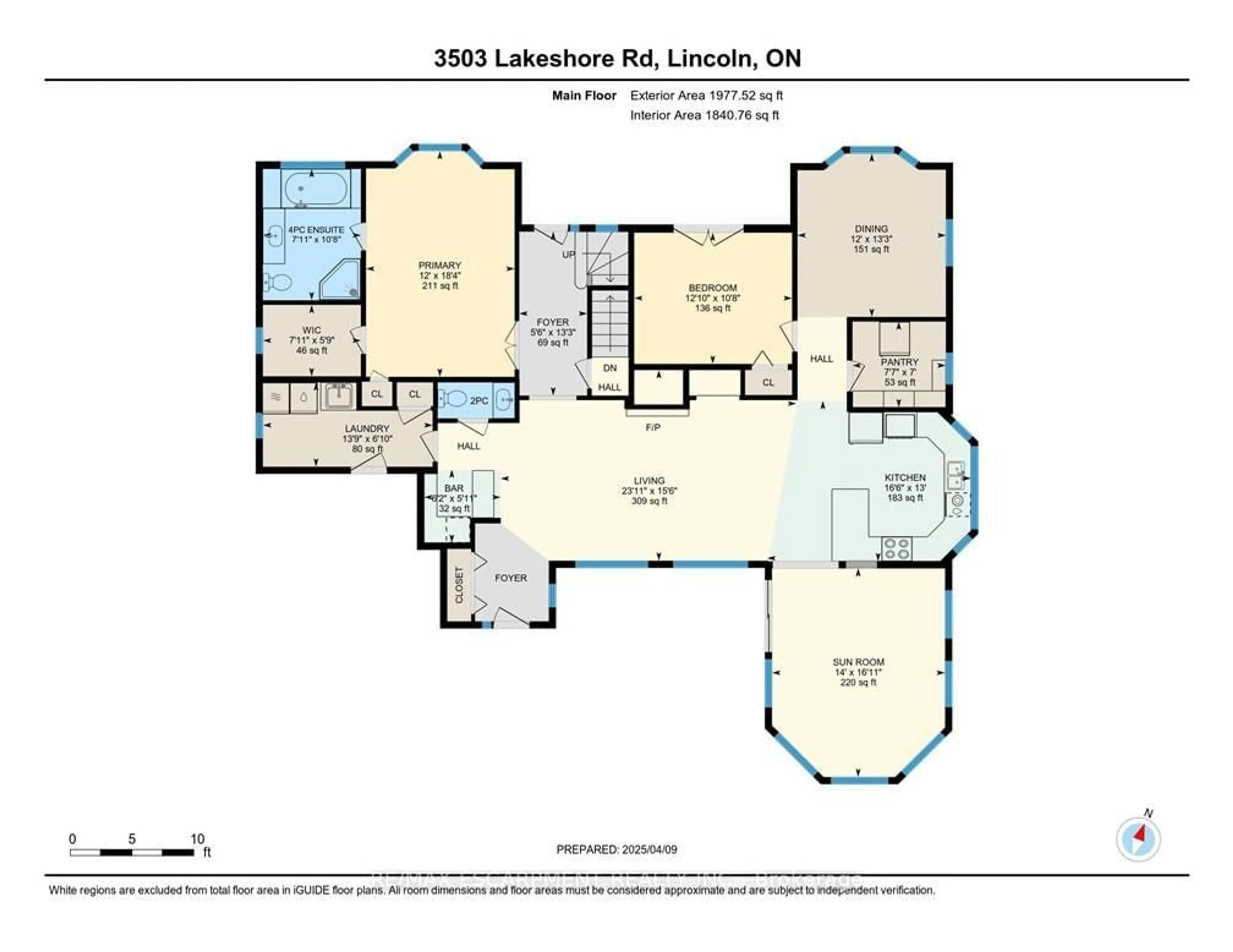 Floor plan for 3503 Lakeshore Rd, Lincoln Ontario L3J 0X1