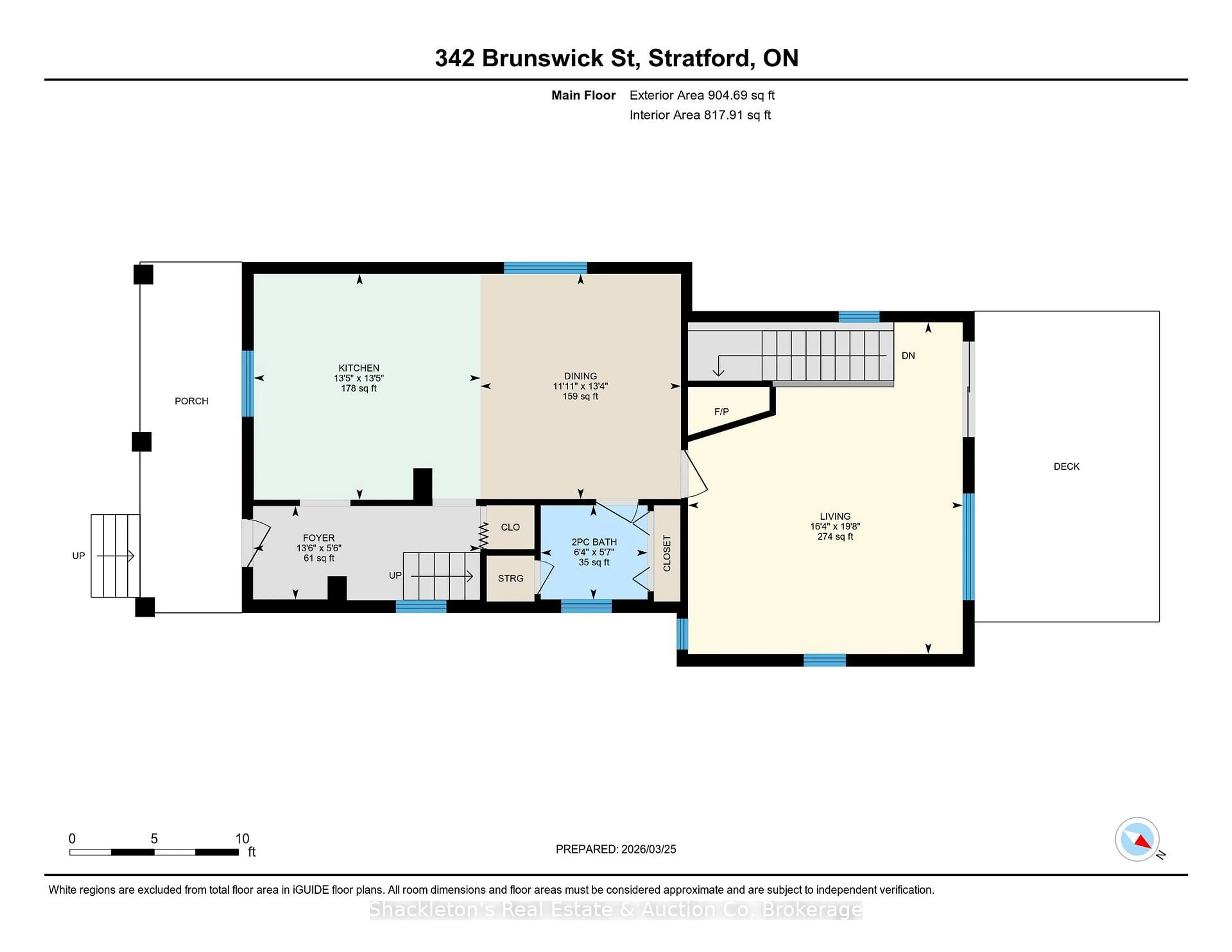 Floor plan for 342 Brunswick St, Stratford Ontario N5A 3M8