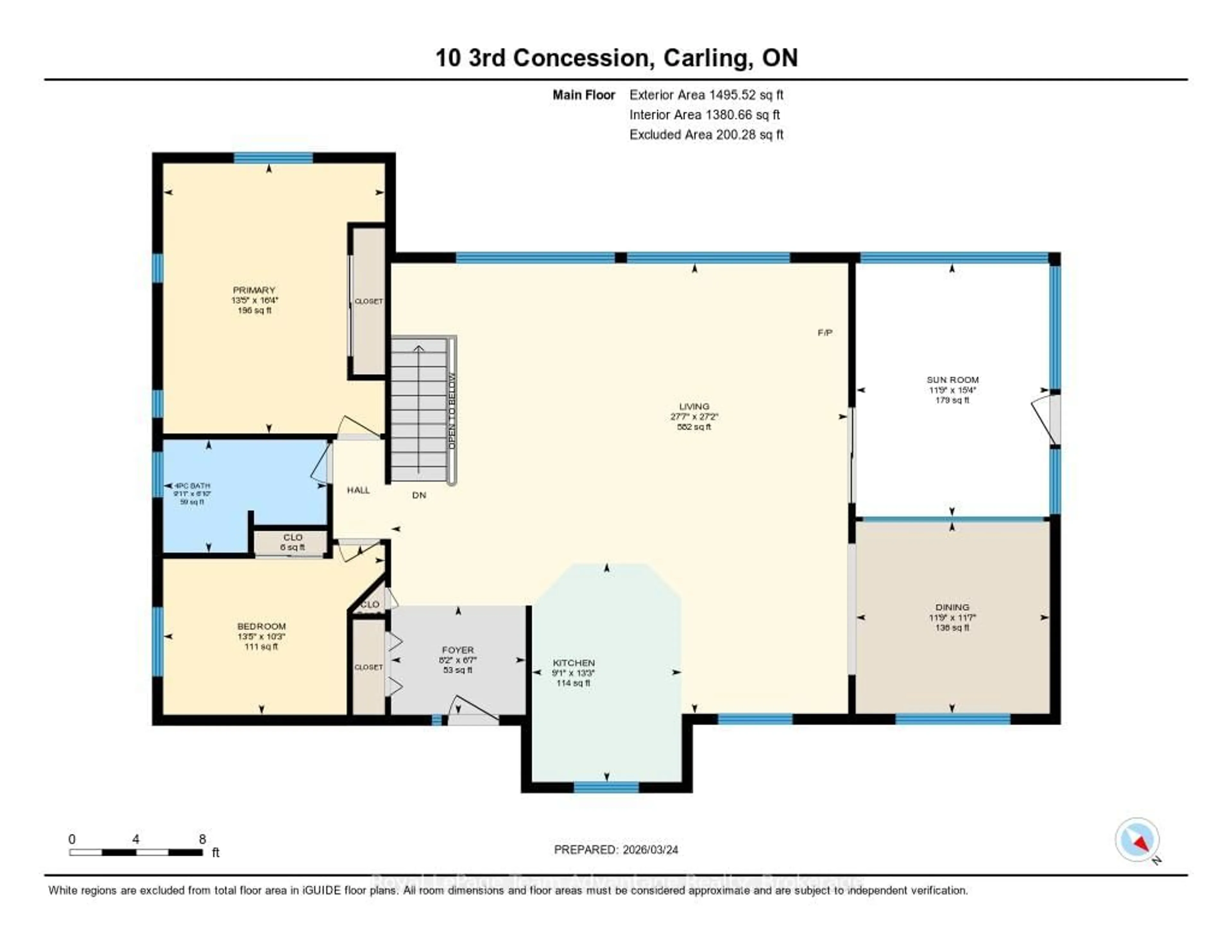 Floor plan for 10 3rd Concession Rd, Carling Ontario P0G 1G0