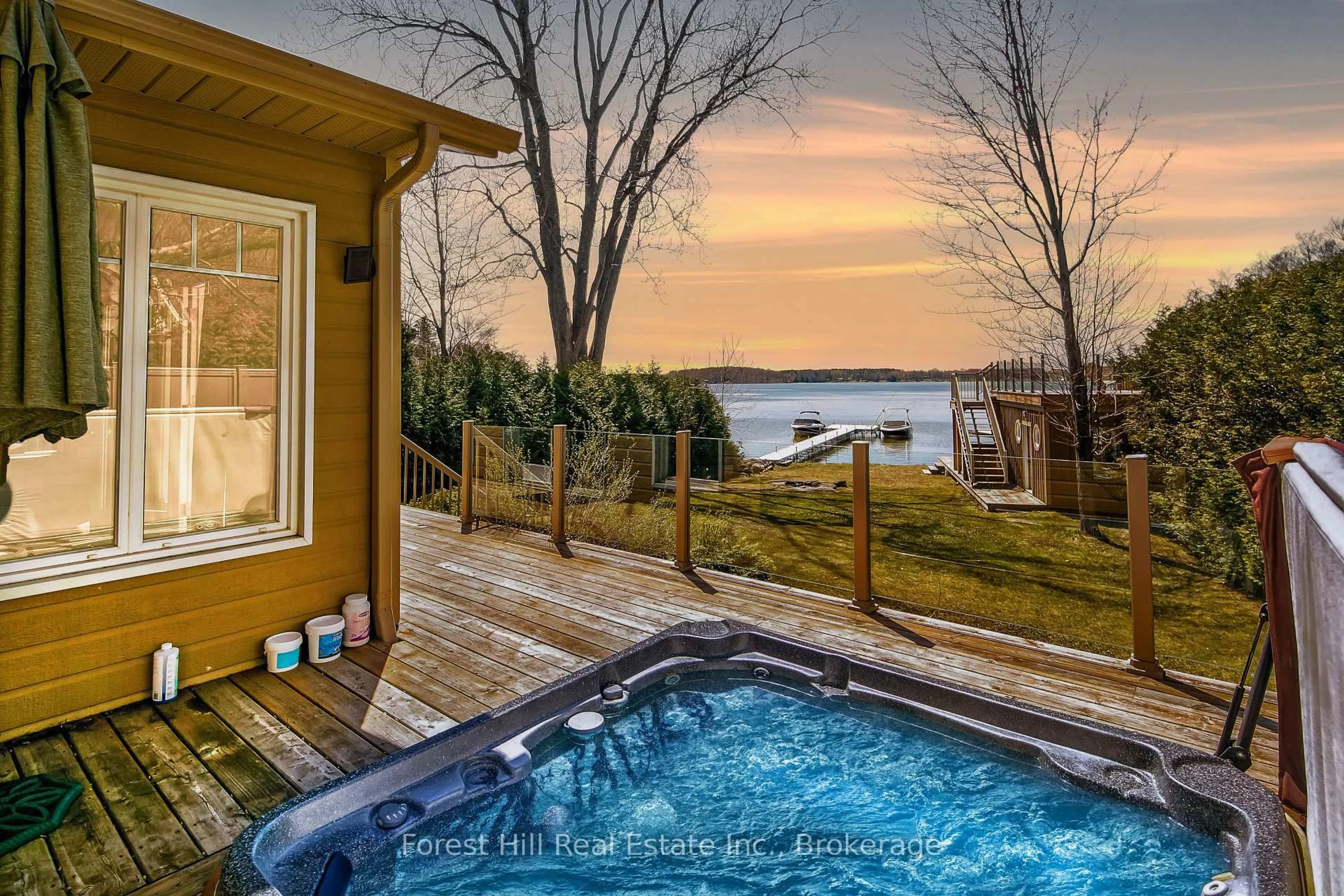 Patio, water/lake/river/ocean view for 222 Plantt's Point Rd, Grey Highlands Ontario N0C 1E0