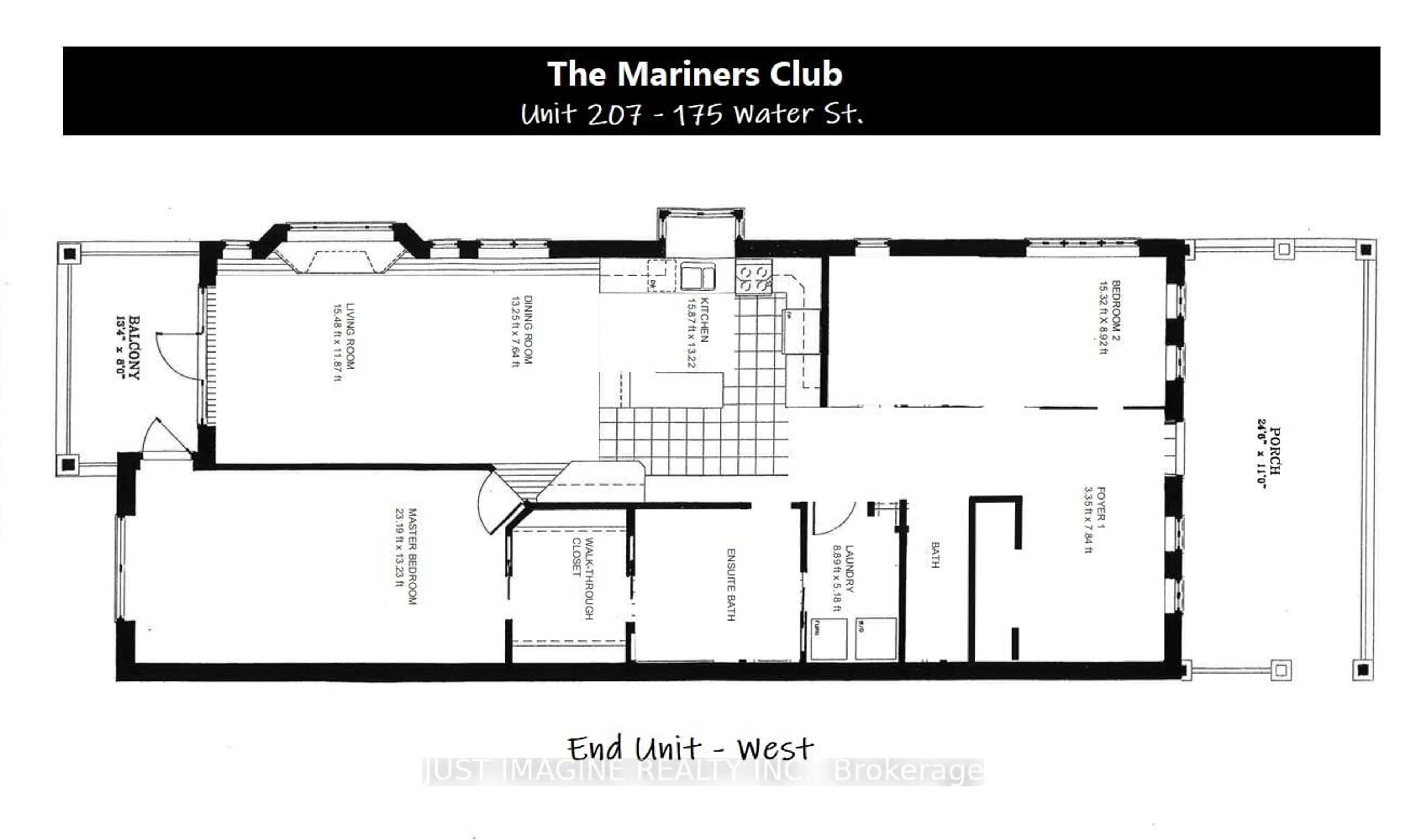 Floor plan for 175 Water St #207, Prescott Ontario K0E 1T0