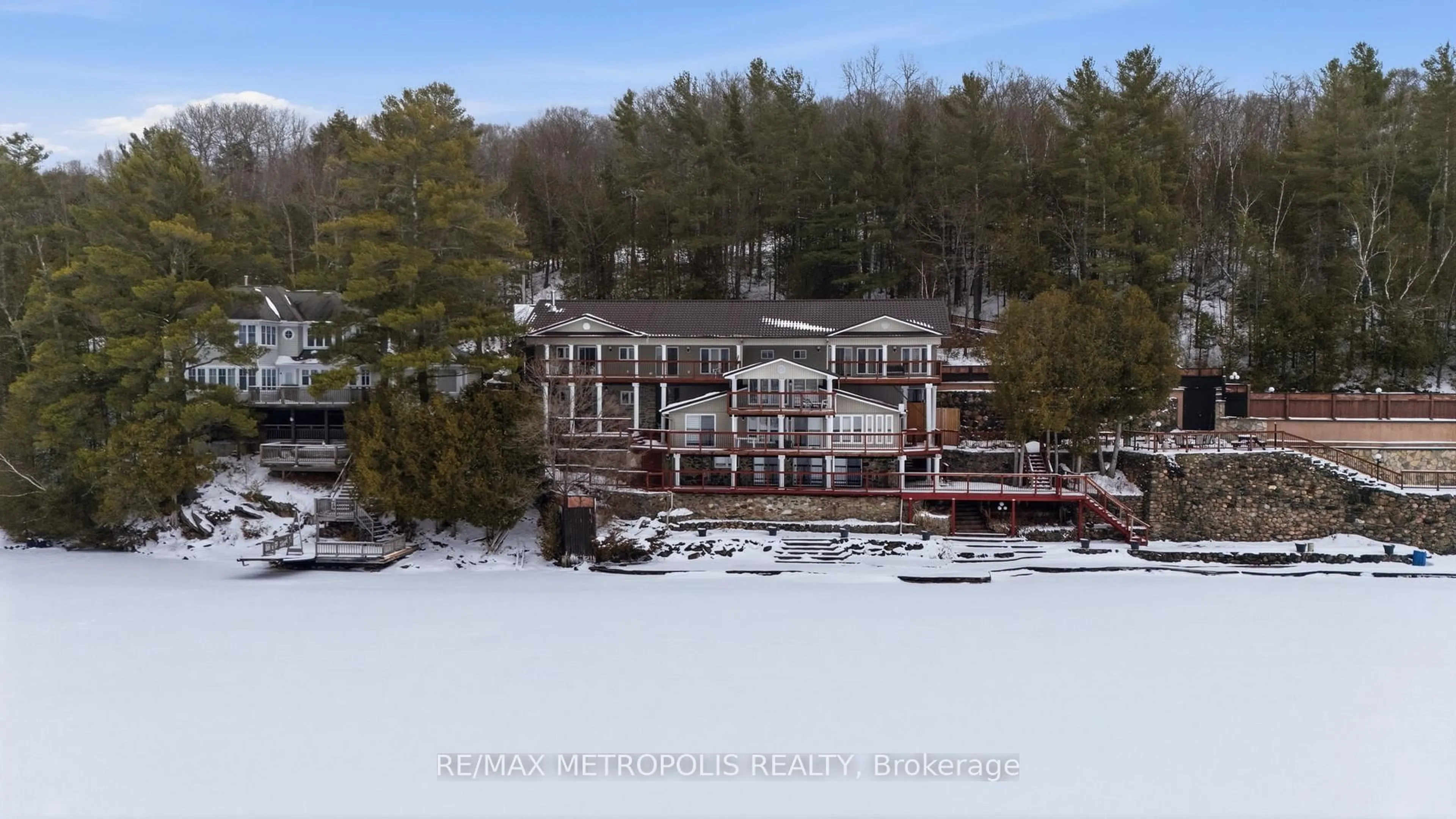 A pic from outside/outdoor area/front of a property/back of a property/a pic from drone, water/lake/river/ocean view for 461 The Ridge Rd, Coe Hill Ontario K0L 1P0