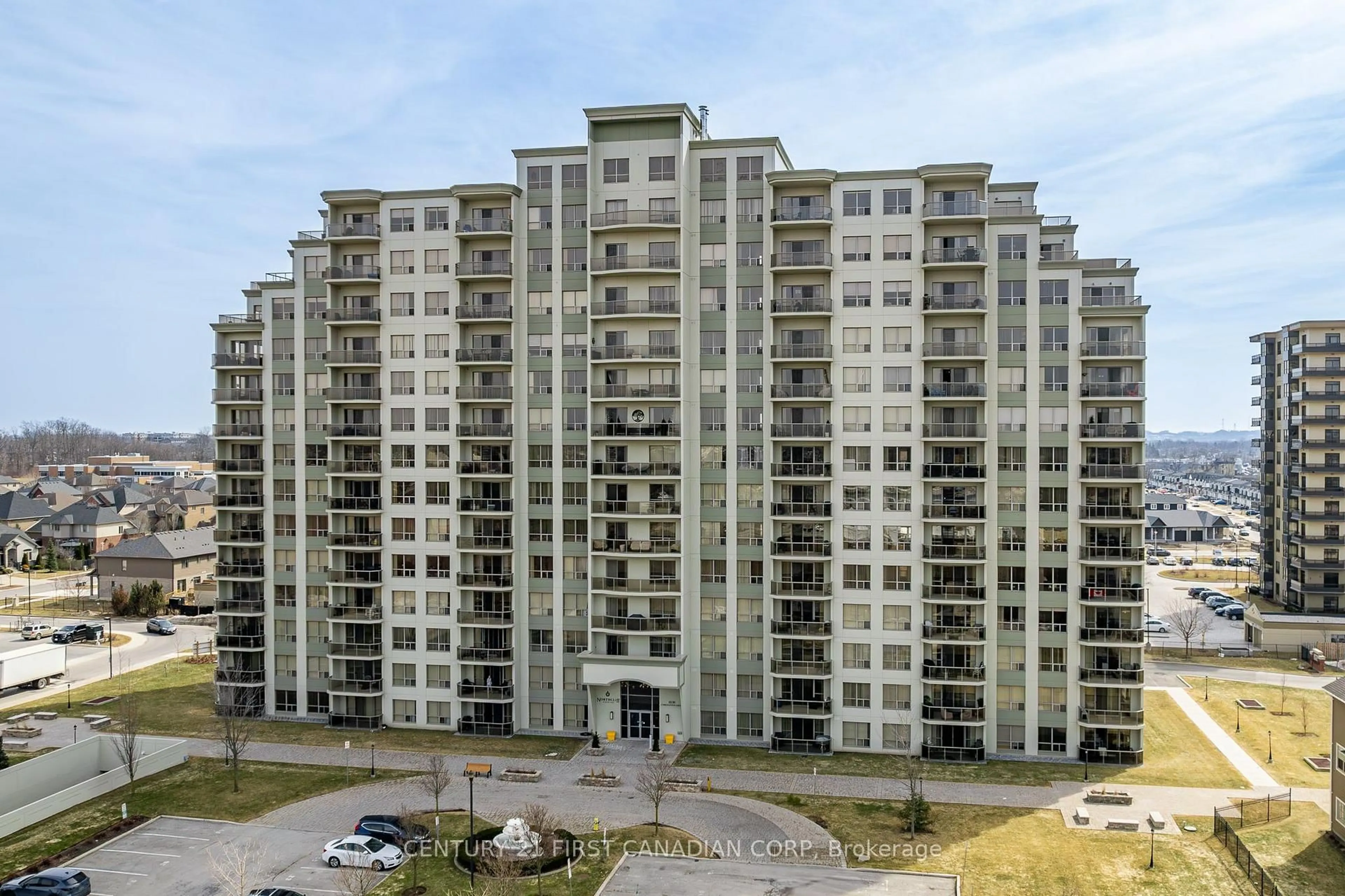 A pic from outside/outdoor area/front of a property/back of a property/a pic from drone, building for 1030 Coronation Dr #312, London North Ontario N6G 0G5