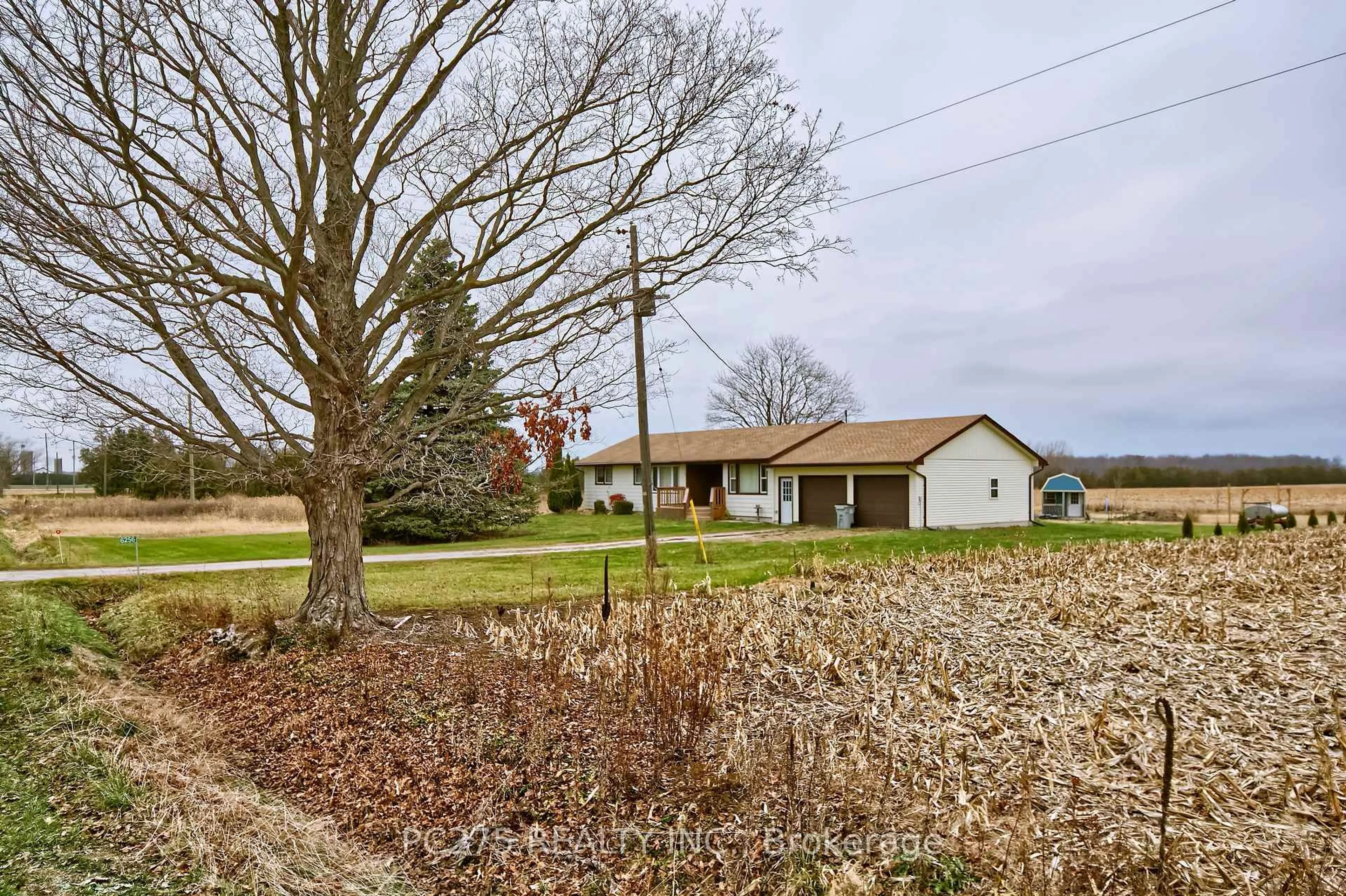 A pic from outside/outdoor area/front of a property/back of a property/a pic from drone, water/lake/river/ocean view for 6256 Egremont Rd, Warwick Ontario N0N 1J4