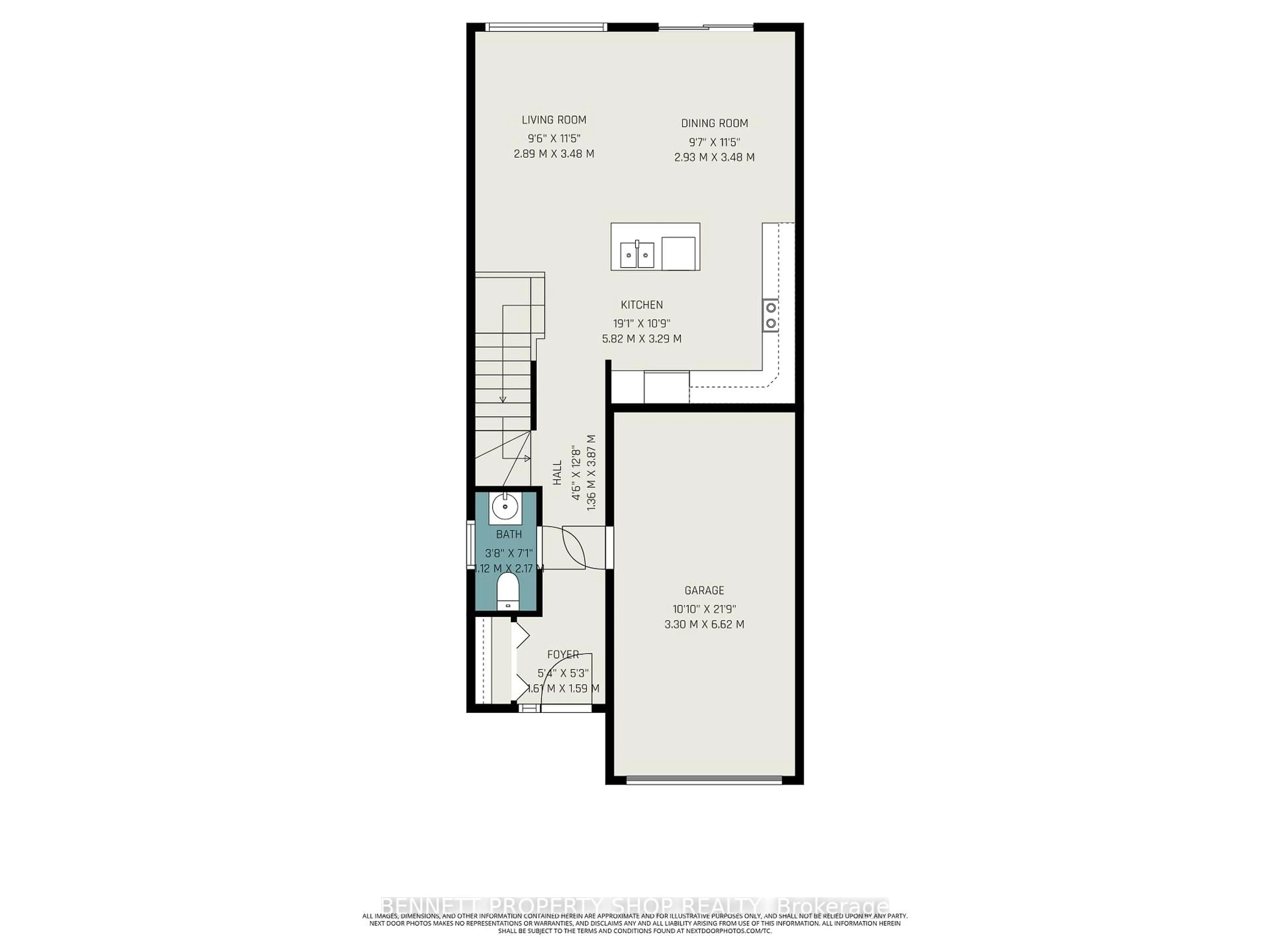 Floor plan for 992 Bunchberry Way, Ottawa Ontario K1T 0L6
