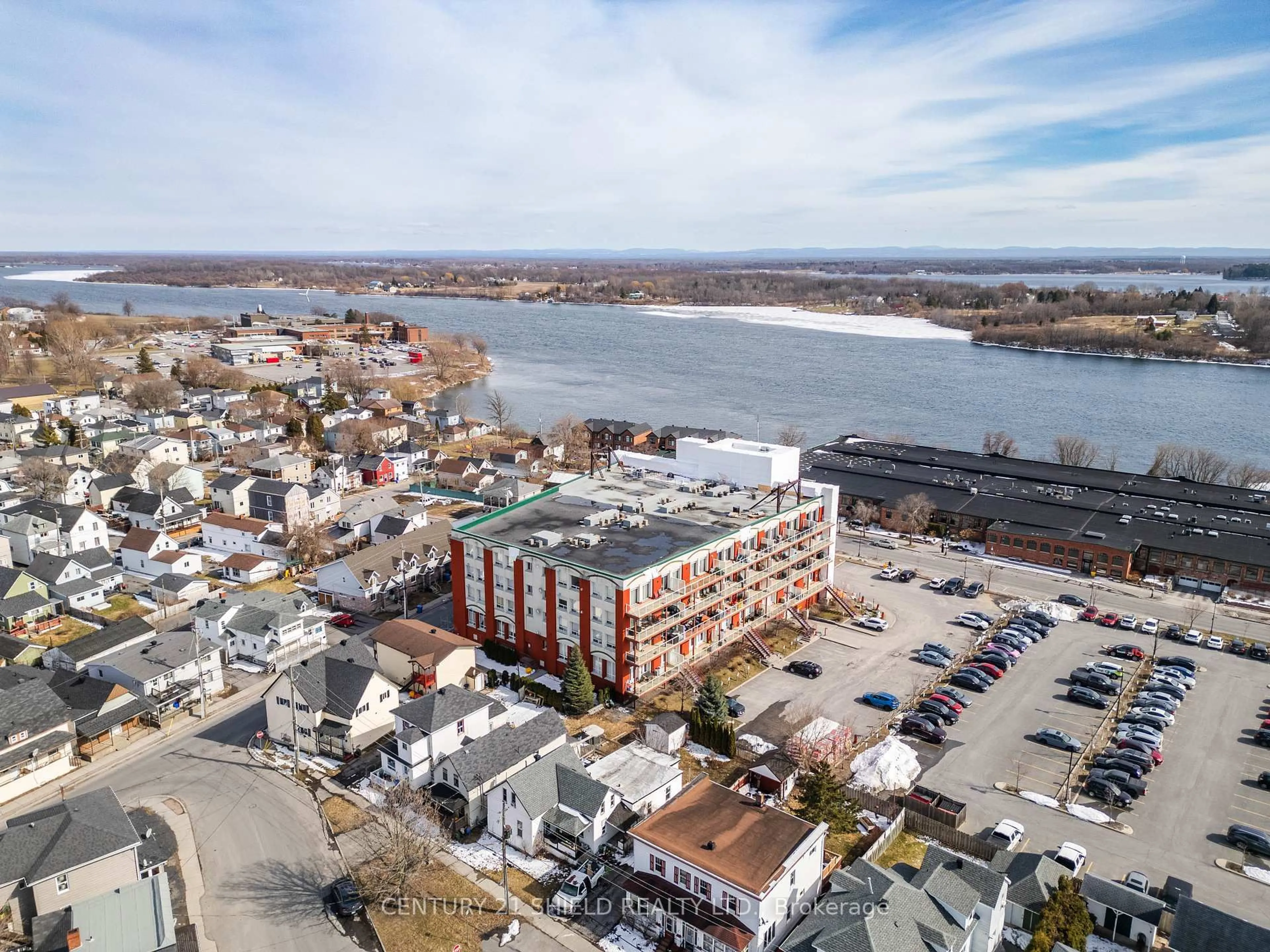 A pic from outside/outdoor area/front of a property/back of a property/a pic from drone, water/lake/river/ocean view for 710 Cotton Mill St #310, Cornwall Ontario K6H 7L3