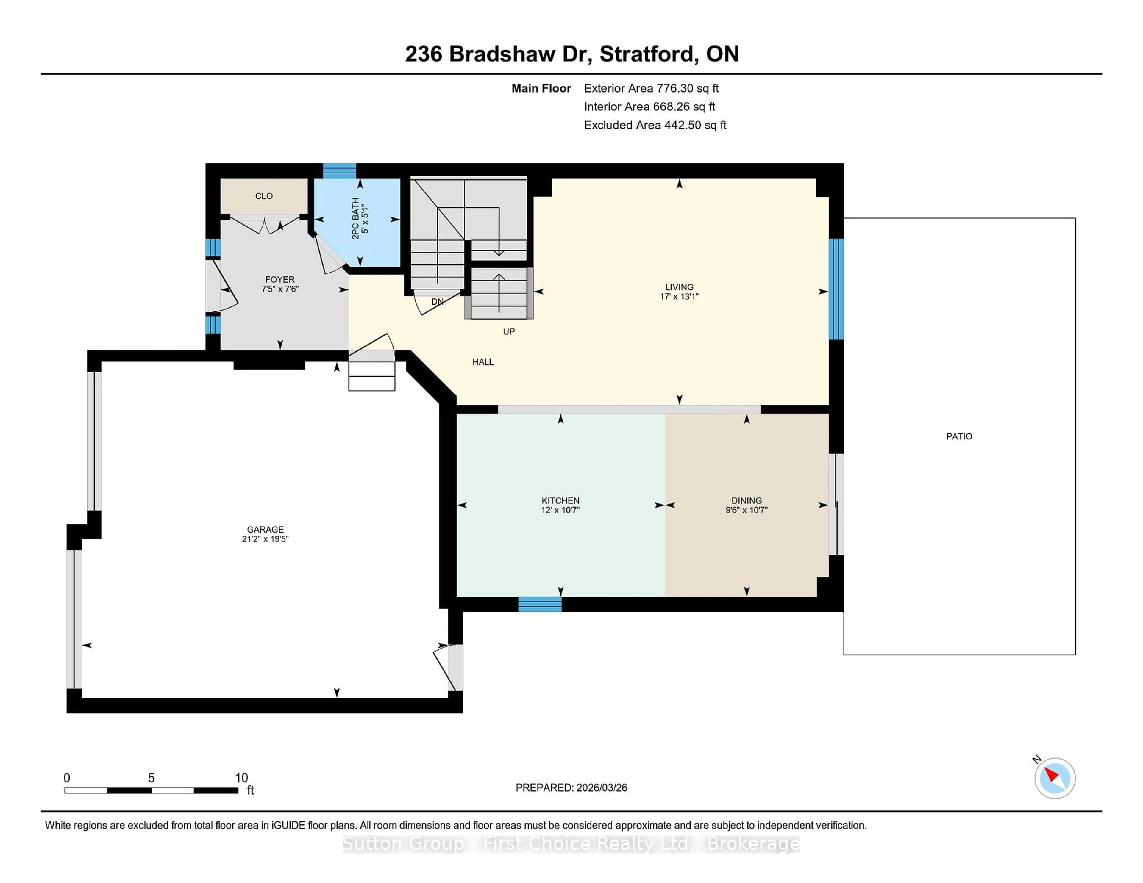 Floor plan for 236 Bradshaw Dr, Stratford Ontario N5A 0G5