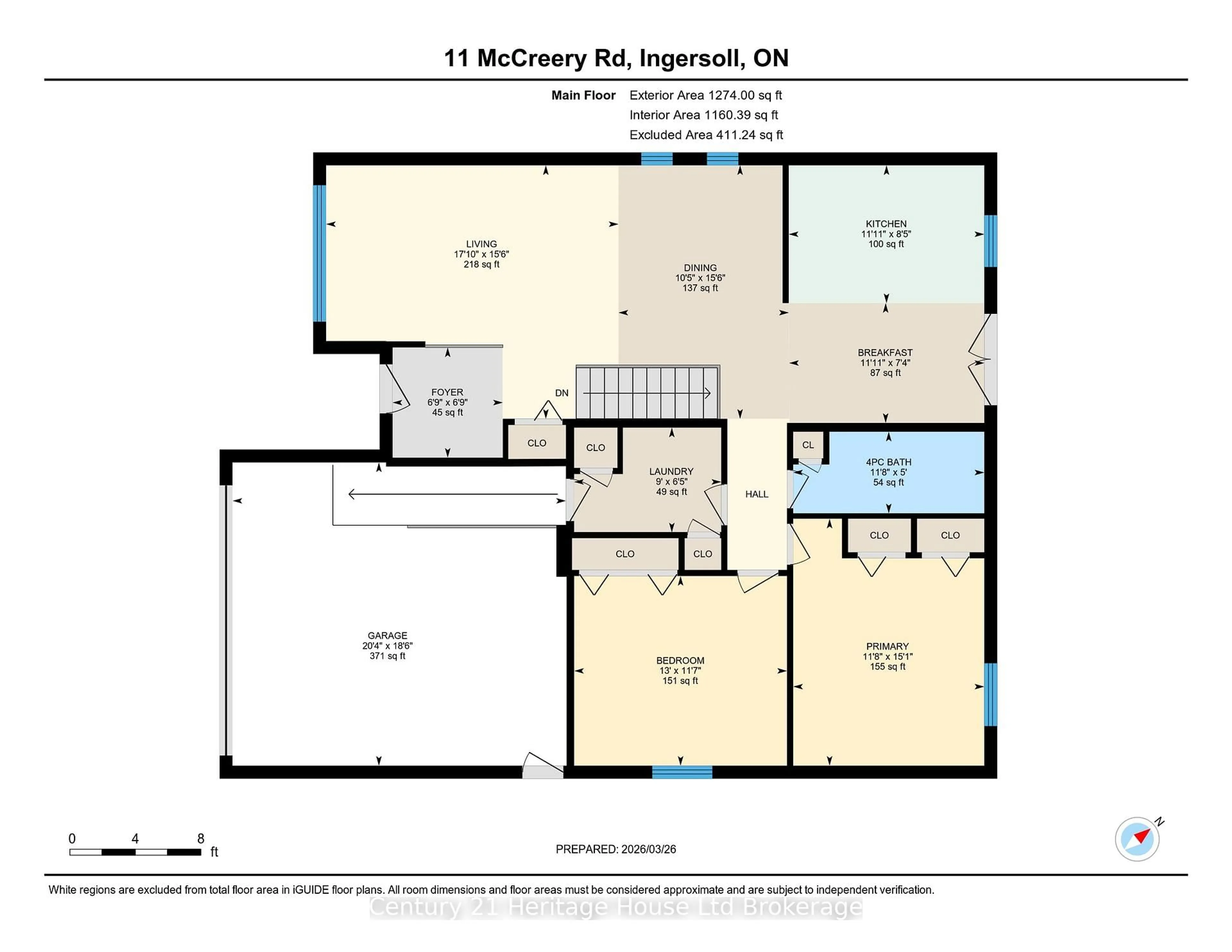 Floor plan for 11 Mccreery Rd, Ingersoll Ontario N5C 4E9