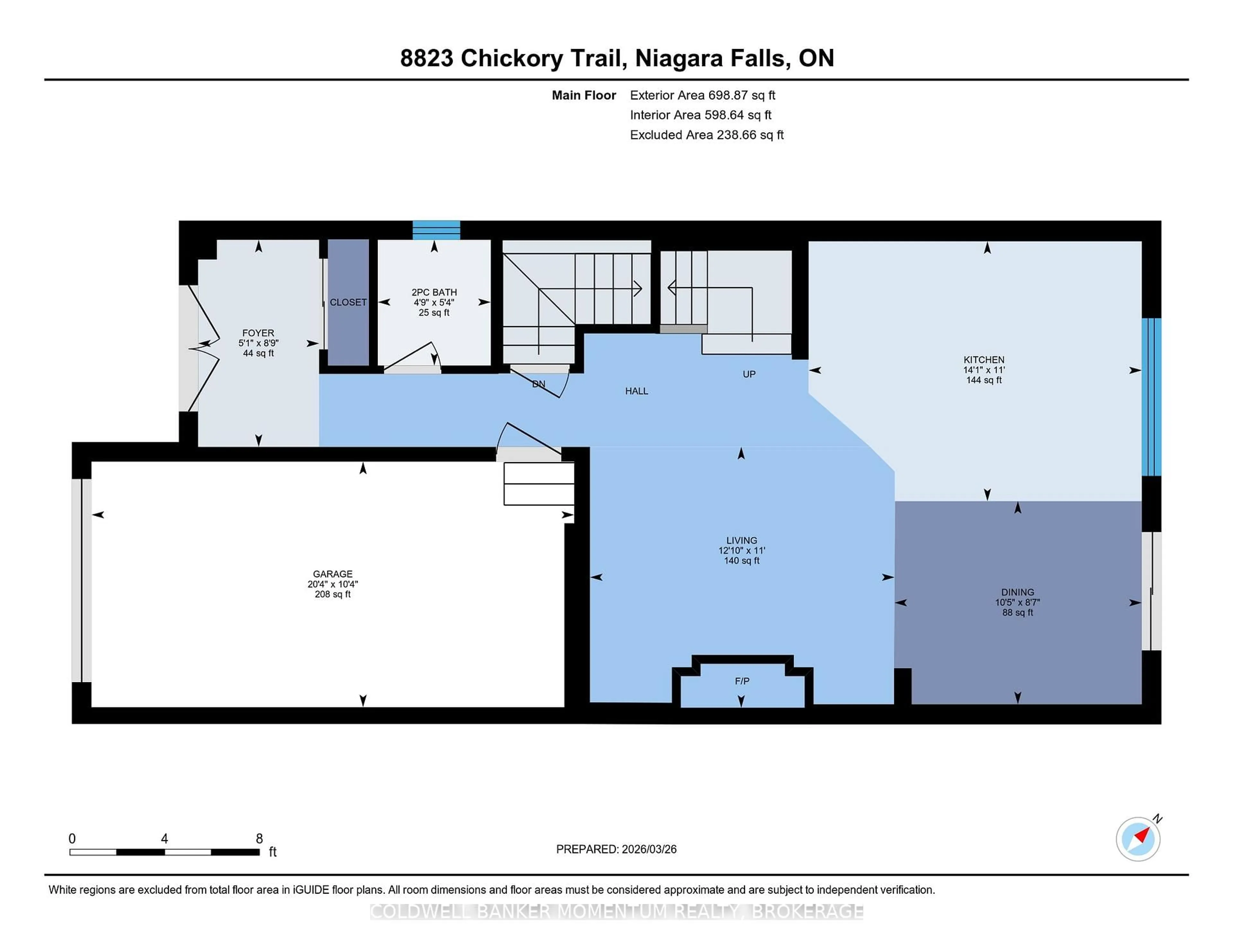 Floor plan for 8823 Chickory Tr, Niagara Falls Ontario L2H 3S3