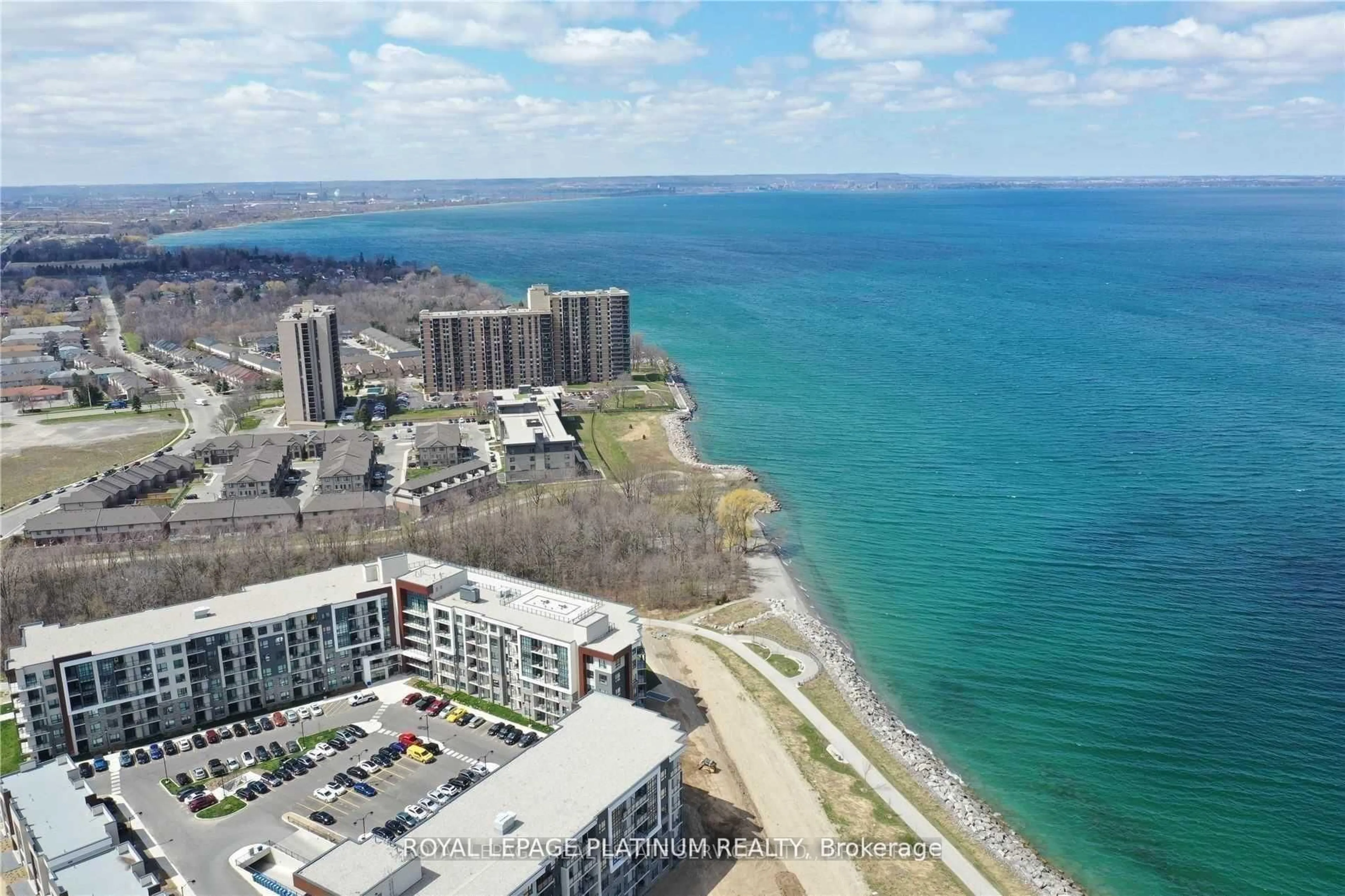 A pic from outside/outdoor area/front of a property/back of a property/a pic from drone, water/lake/river/ocean view for 125 Shoreview Pl #233, Hamilton Ontario L8E 0K3