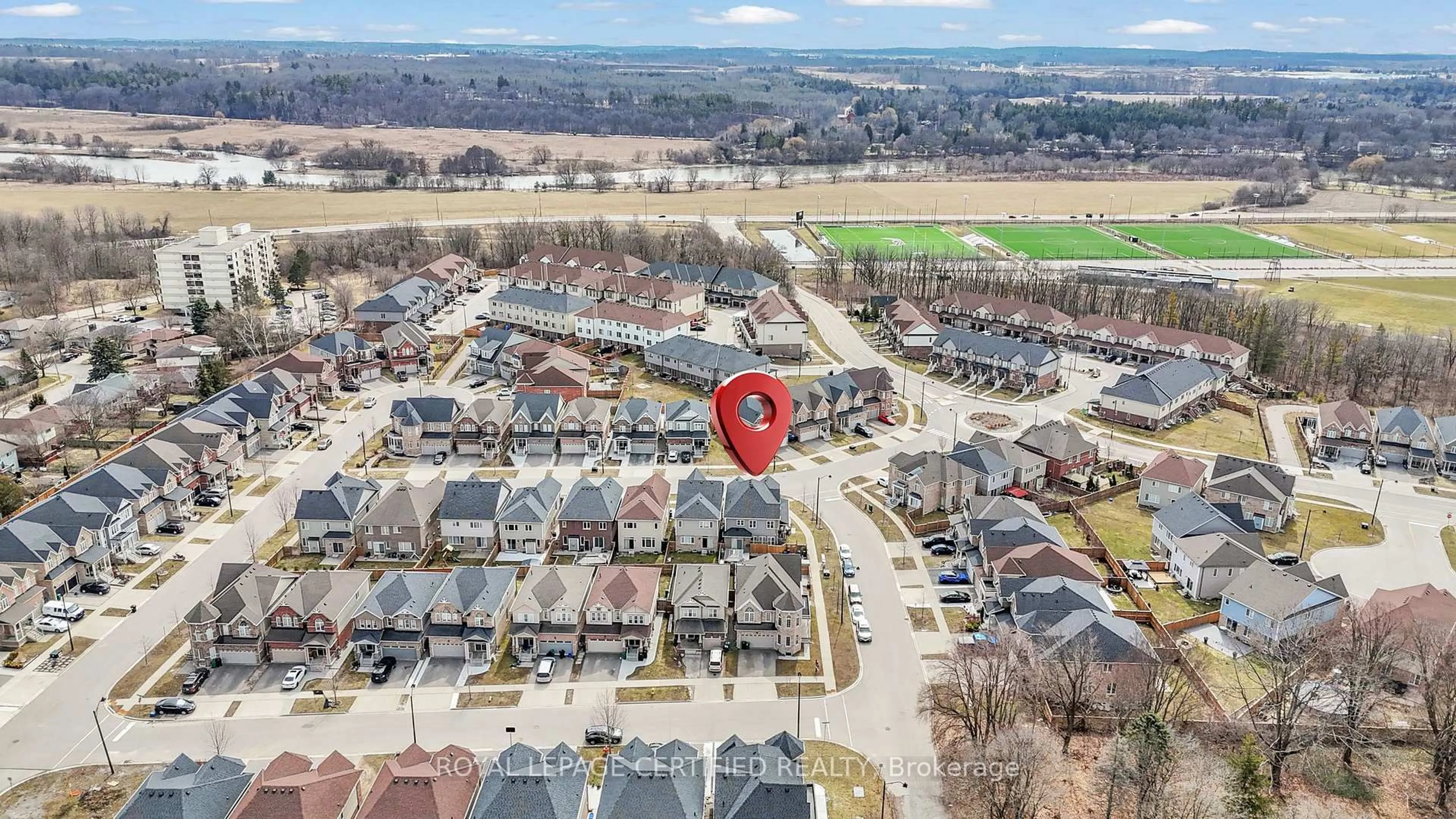 A pic from outside/outdoor area/front of a property/back of a property/a pic from drone, unknown for 19 Rosebrugh Ave, Cambridge Ontario N3H 5L5