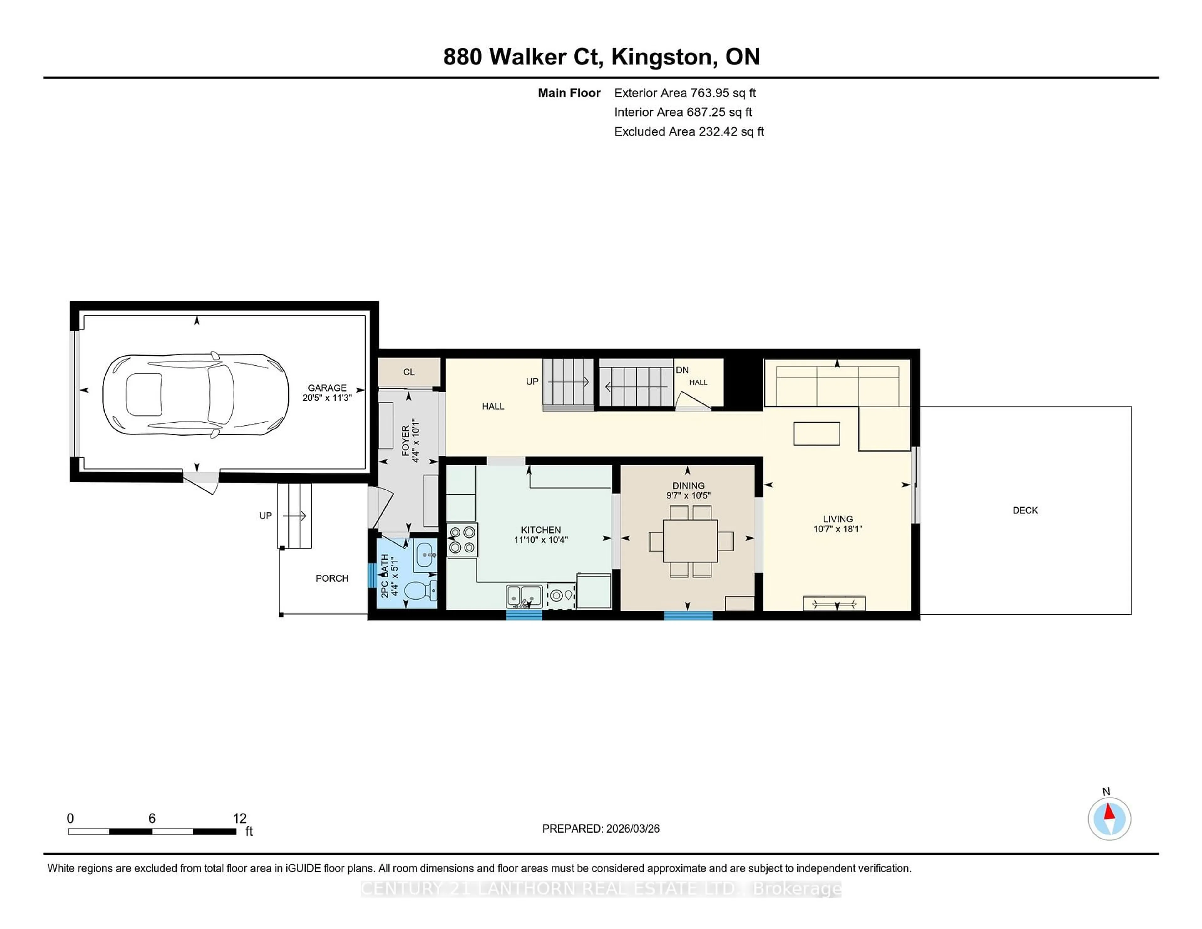 Floor plan for 880 Walker Crt, Kingston Ontario K7M 8L2