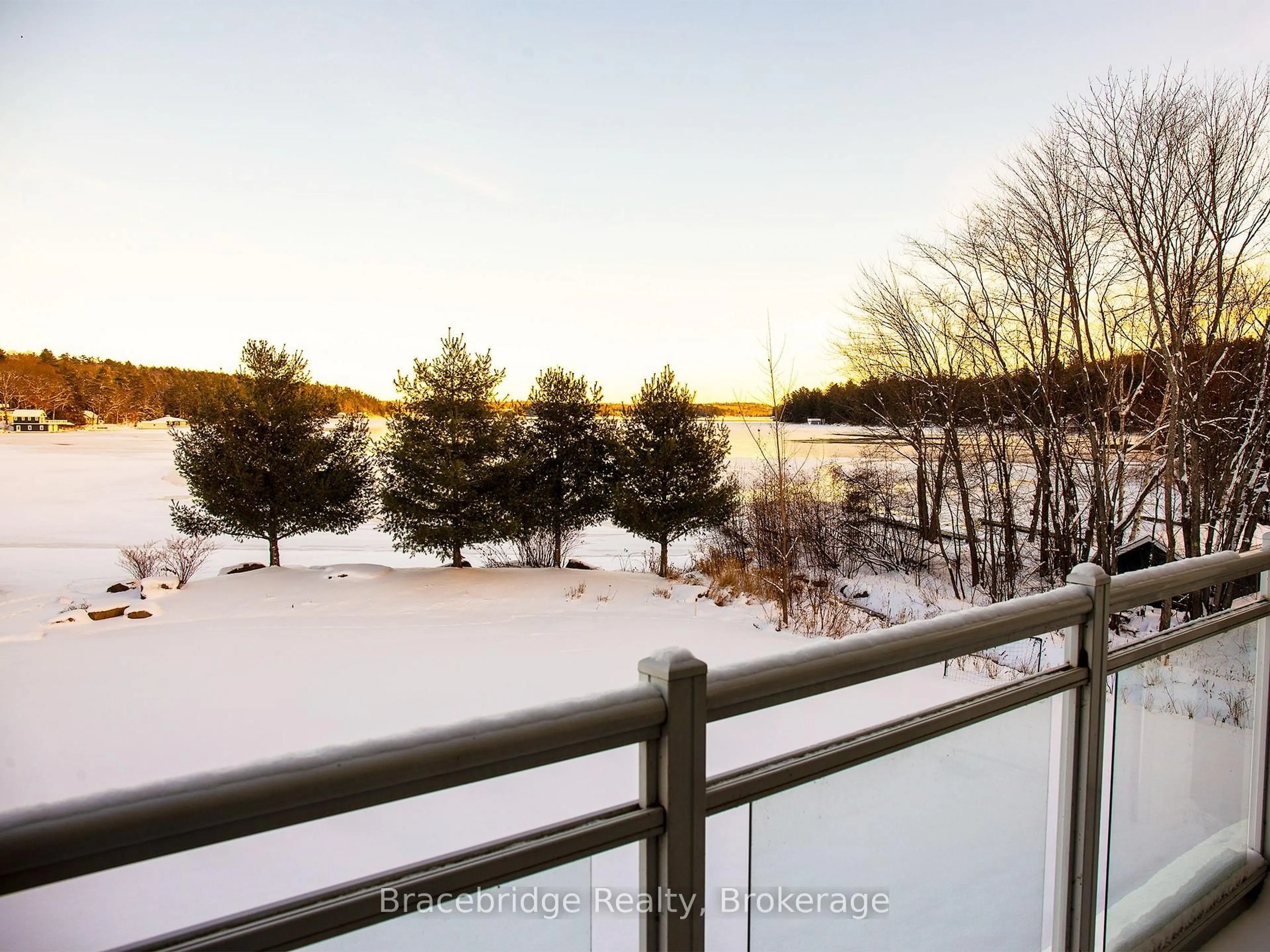 Balcony in the apartment, water/lake/river/ocean view for 1869 Muskoka Road 118 Highway #G102-C2, Muskoka Lakes Ontario P1L 1W8