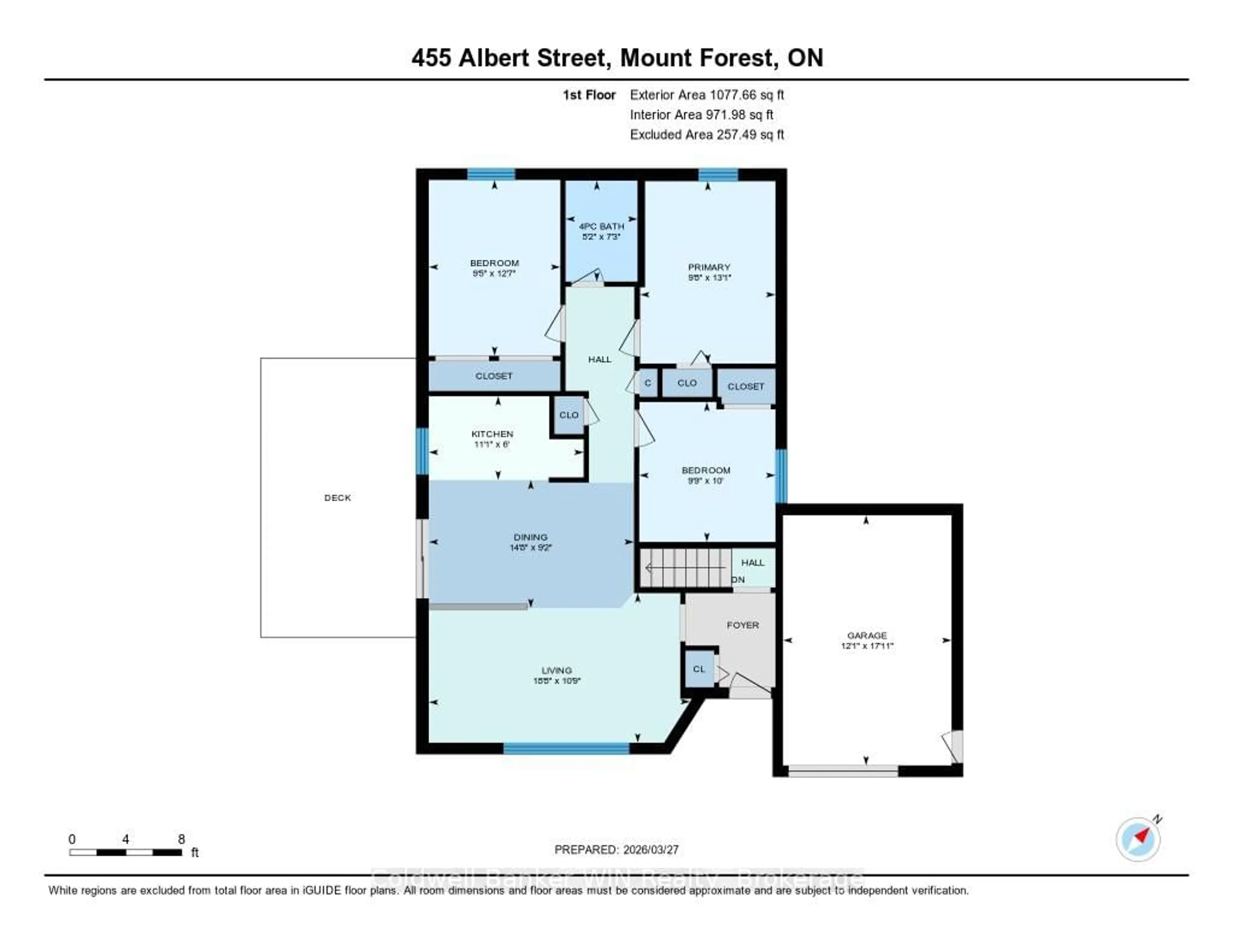 Floor plan for 455 Albert St, Wellington North Ontario N0G 2L2