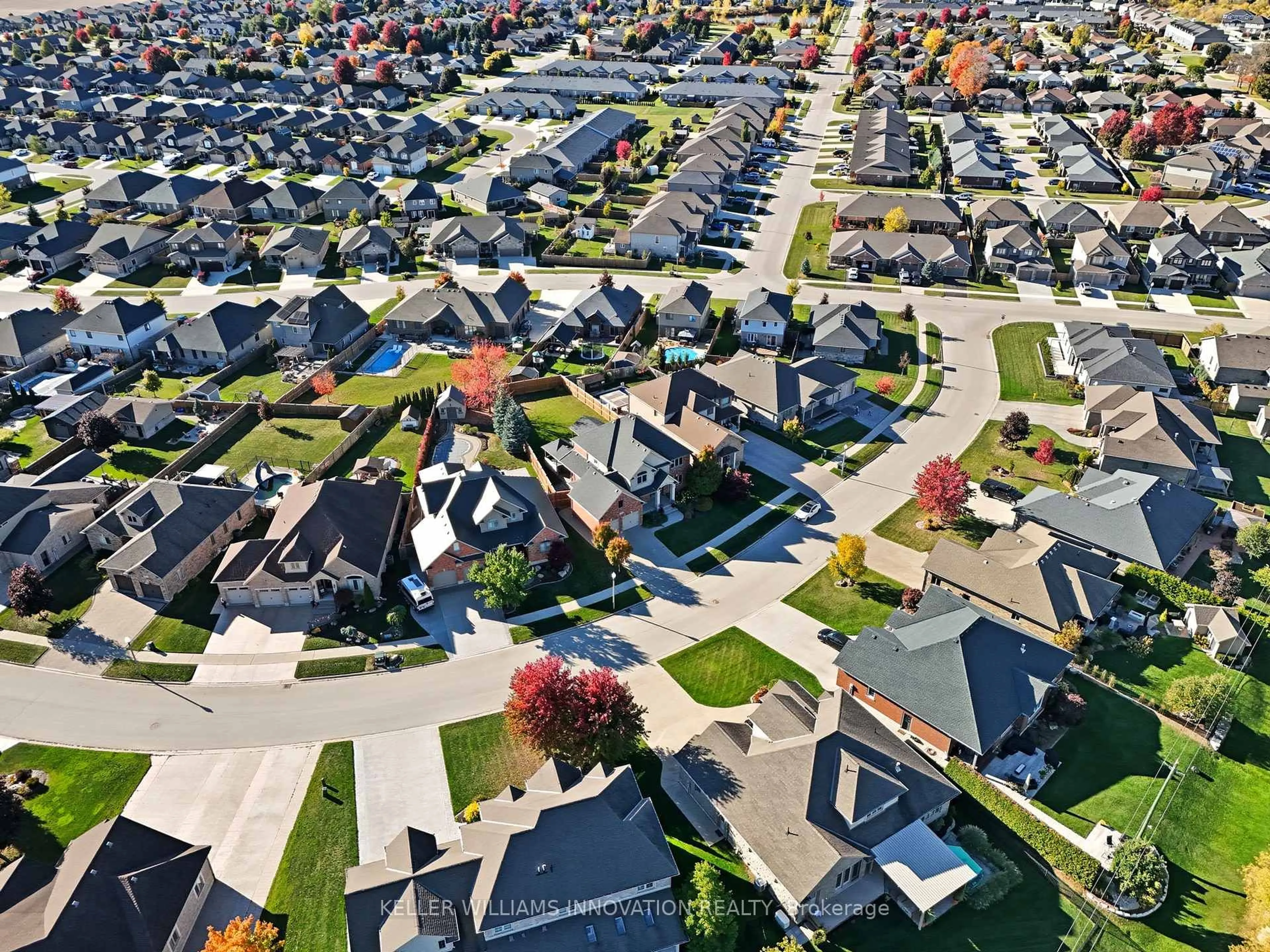 A pic from outside/outdoor area/front of a property/back of a property/a pic from drone, street for 795 Wood Dr, North Perth Ontario N4W 0C4