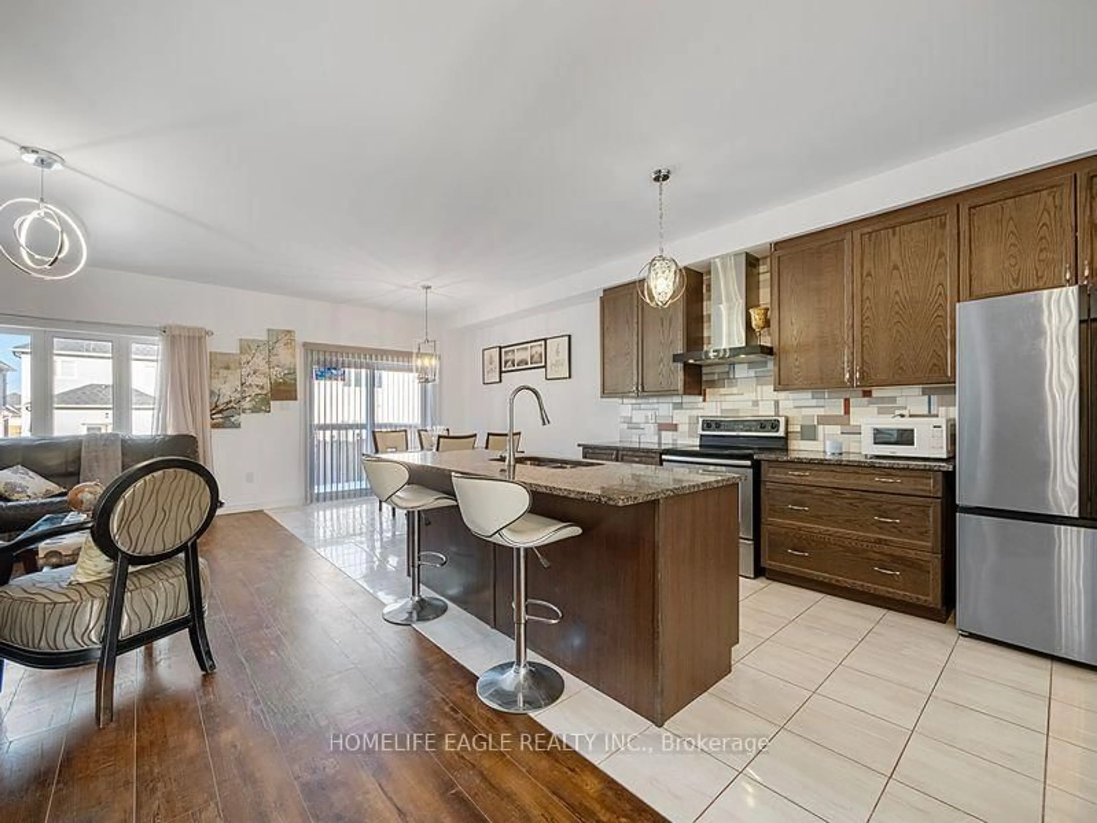 Open concept kitchen, ceramic/tile floor for 161 Clark St, Shelburne Ontario L0N 1S3