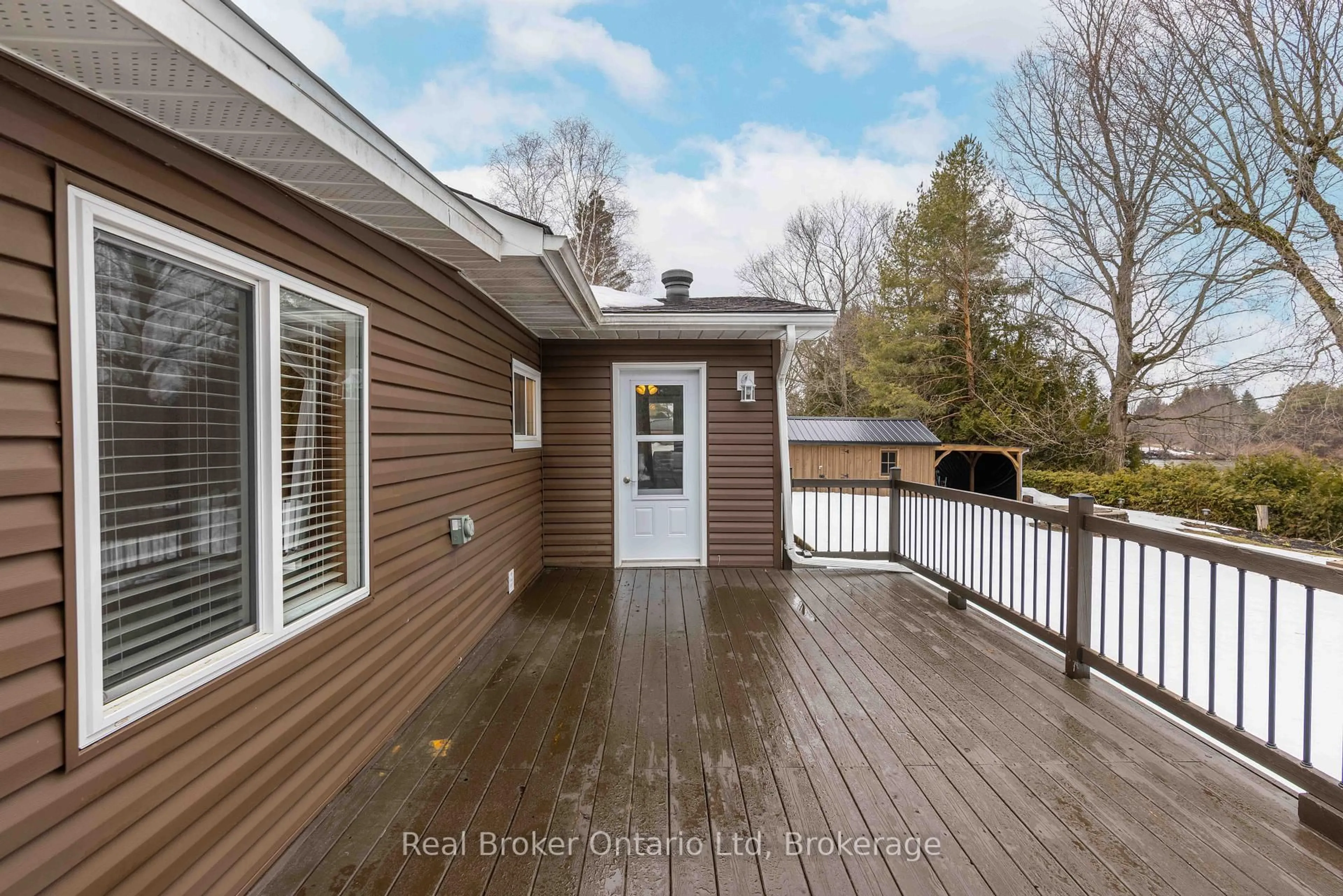 Patio, water/lake/river/ocean view for 16 Twin River Dr, South Bruce Peninsula Ontario N0H 2T0