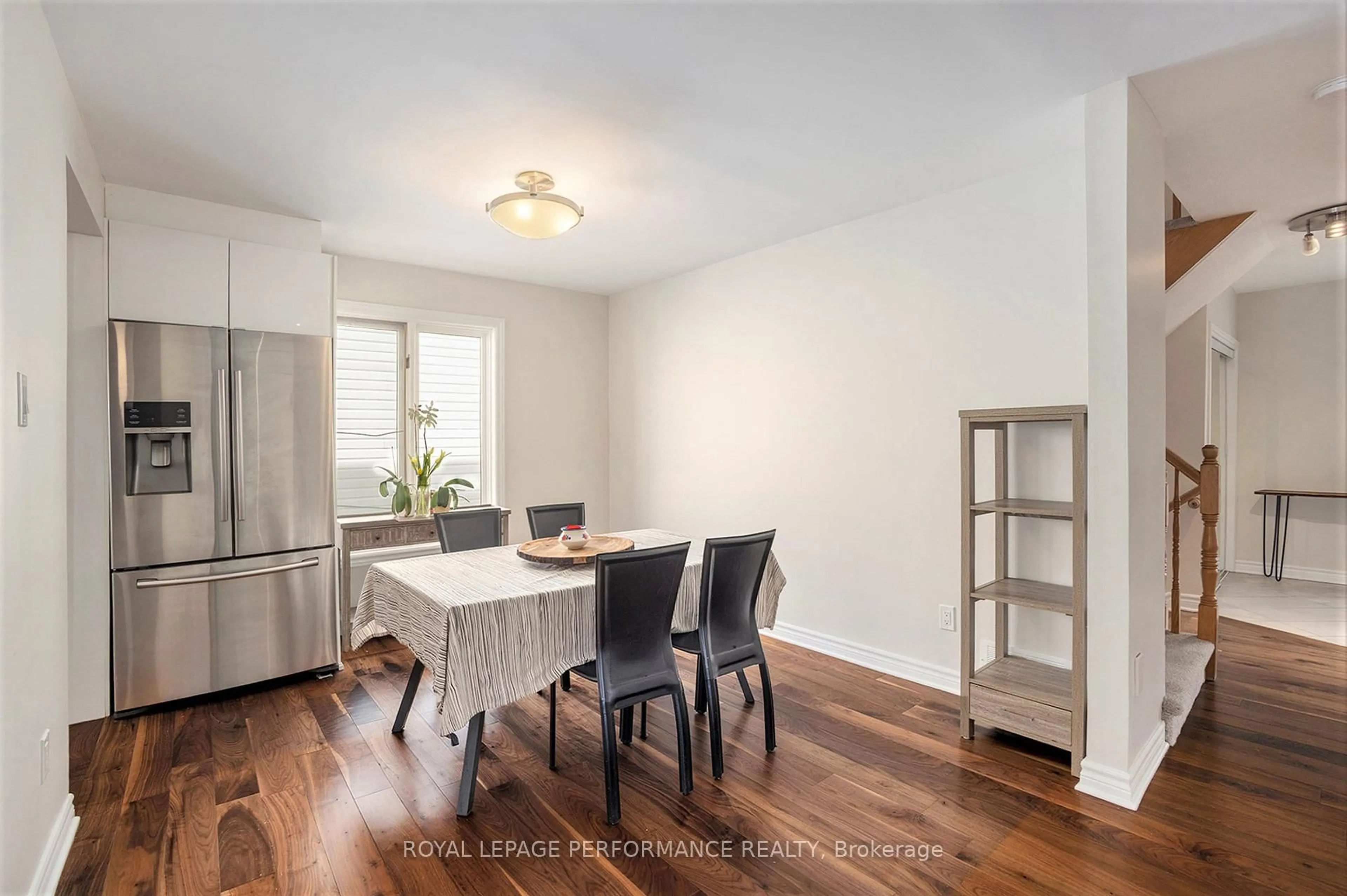 Dining room, wood/laminate floor for 56 Ipswich Terr, Ottawa Ontario K2K 2R3