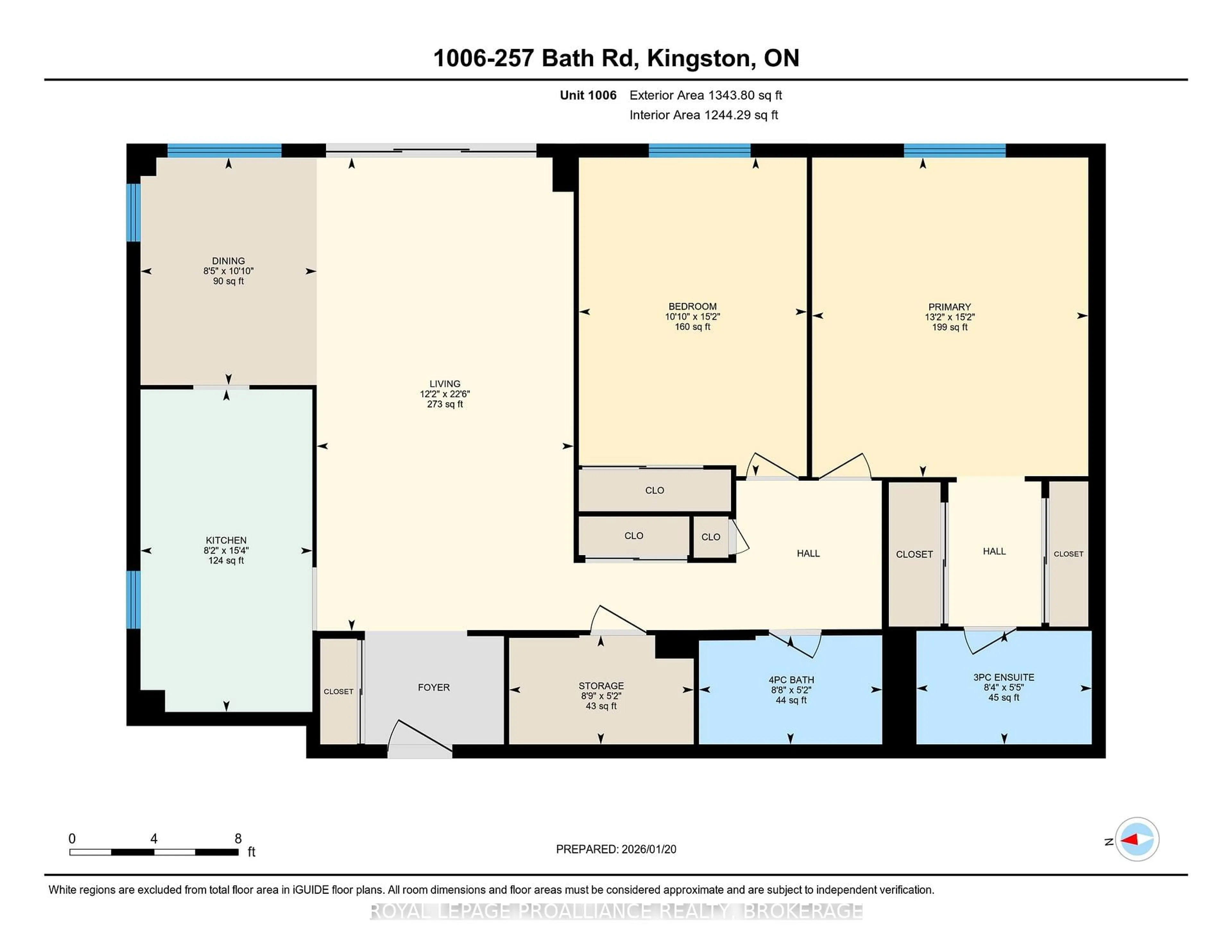 Floor plan for 257 Bath Rd #1006, Kingston Ontario K7M 7T3