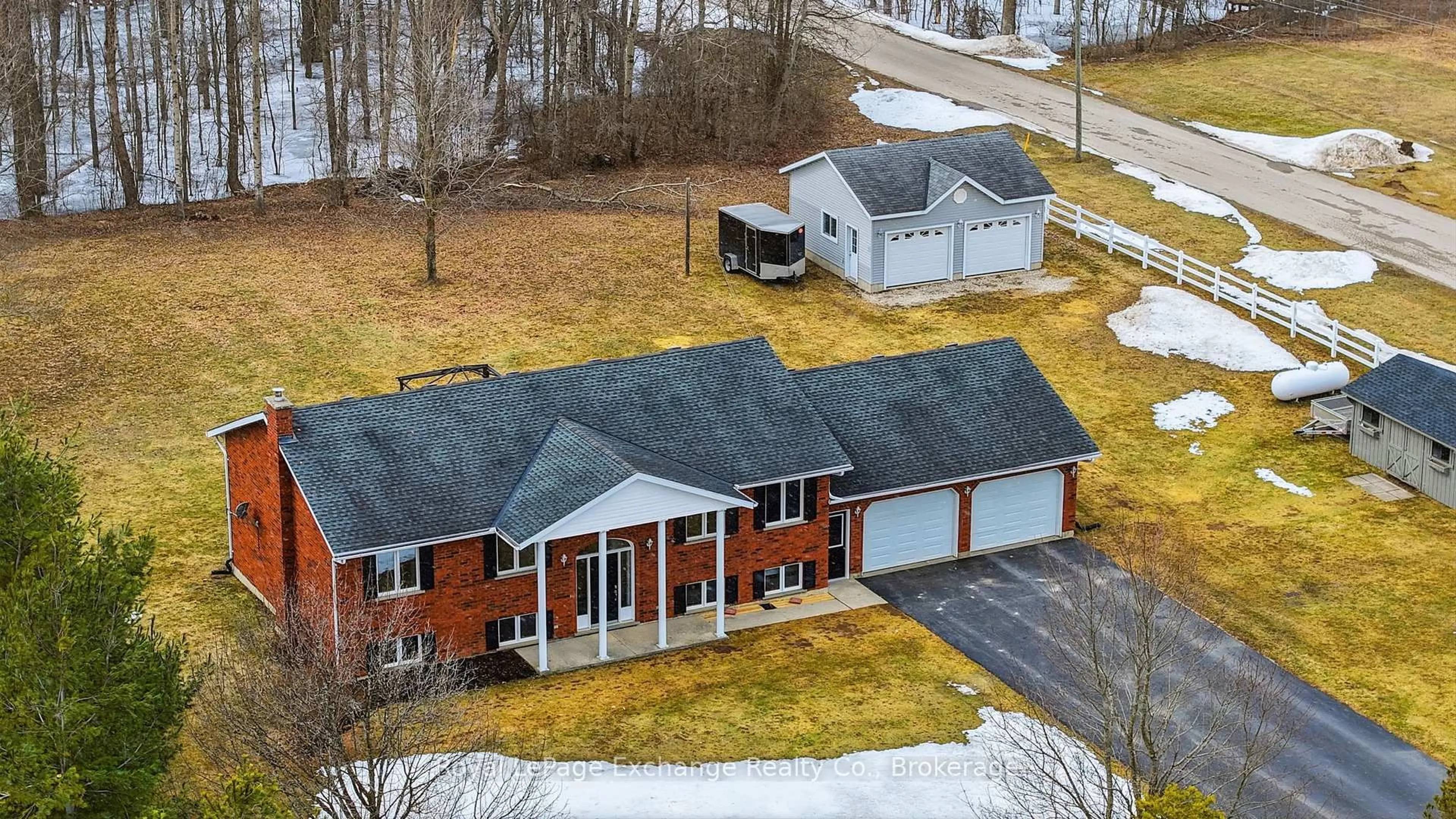 A pic from outside/outdoor area/front of a property/back of a property/a pic from drone, unknown for 393460 2 Concession, West Grey Ontario N0G 1R0