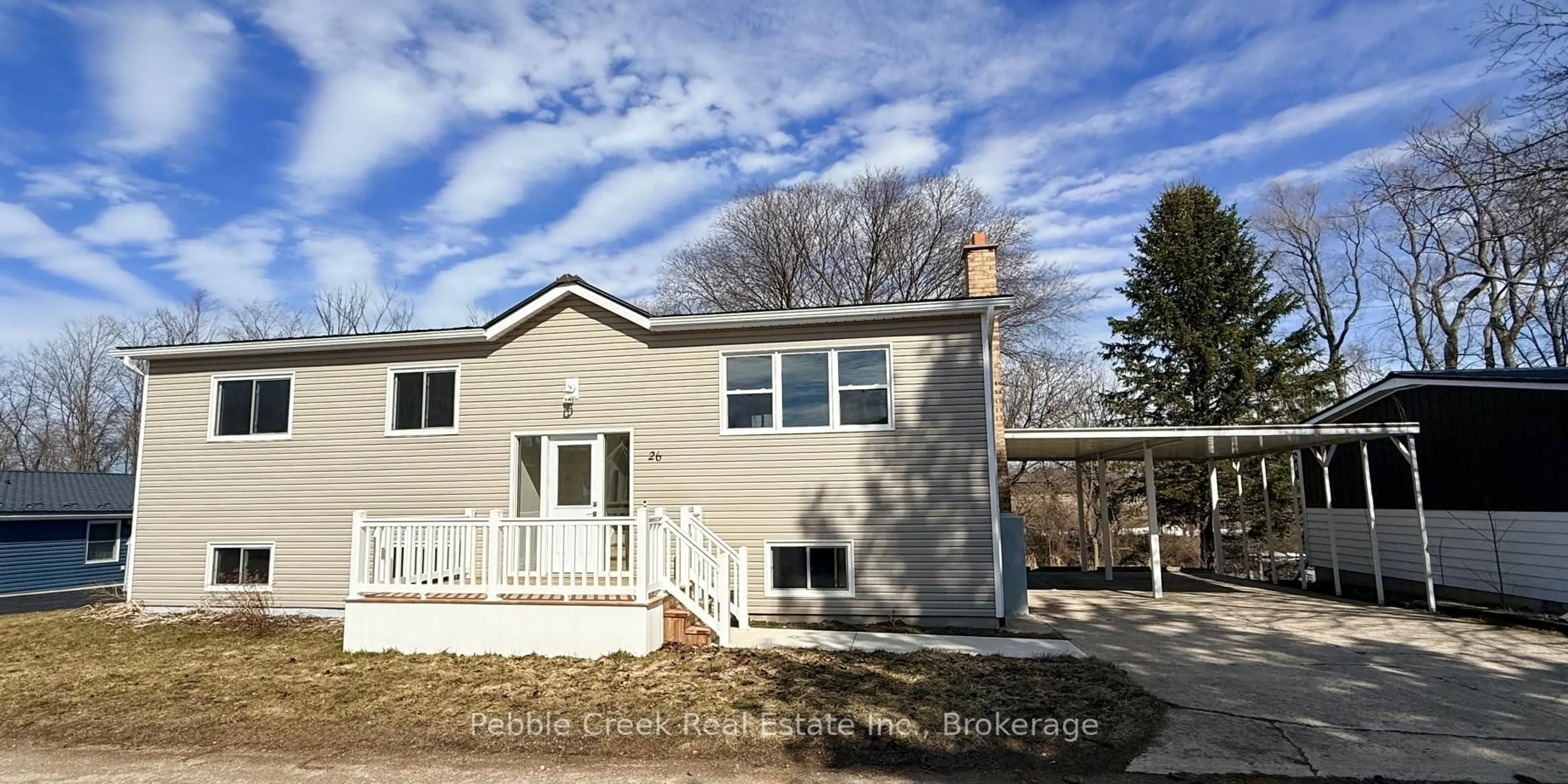 Home with vinyl exterior material, street for 26 Watergate Dr, Ashfield-Colborne-Wawanosh Ontario N7A 3Y3