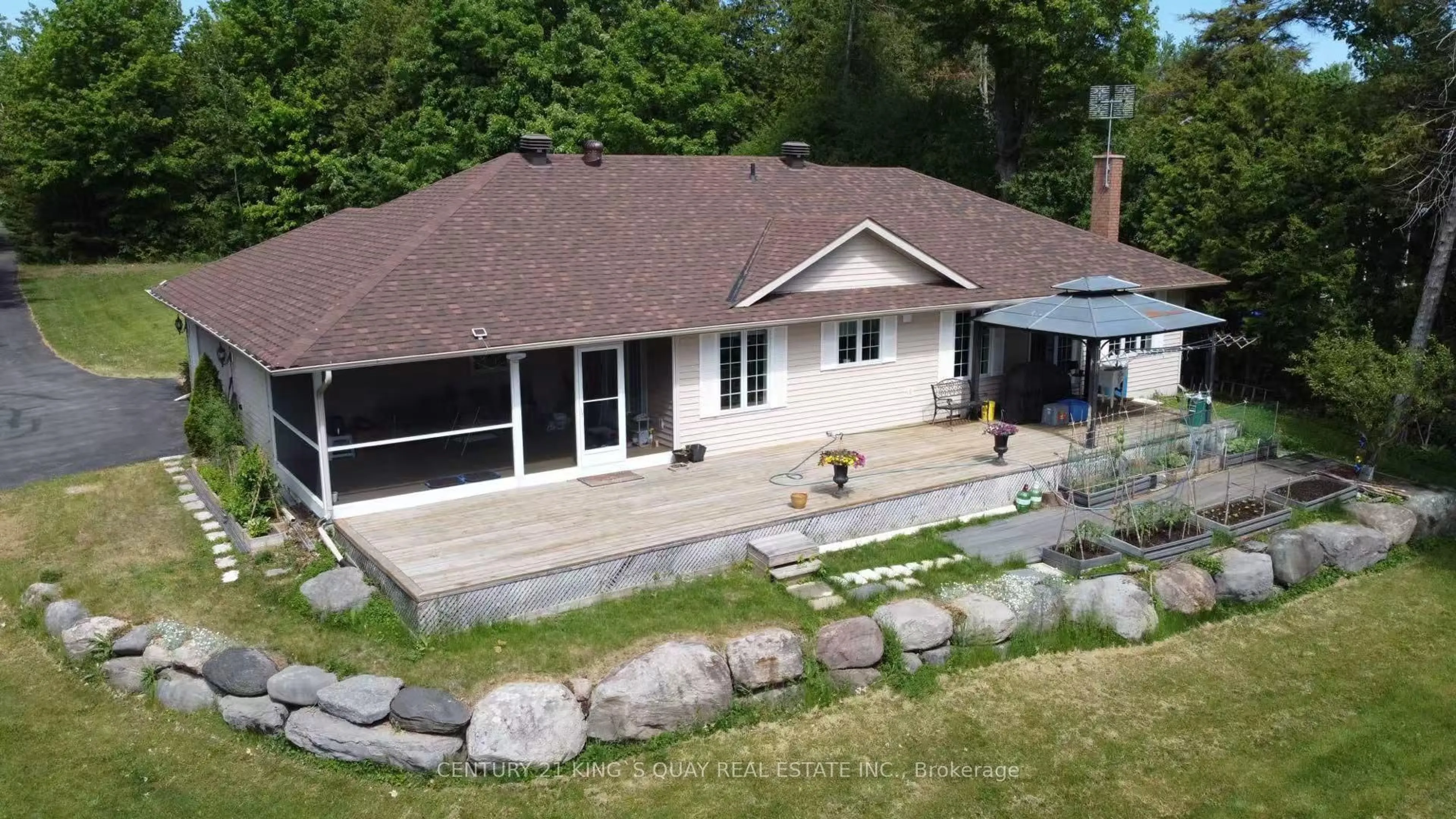 A pic from outside/outdoor area/front of a property/back of a property/a pic from drone, water/lake/river/ocean view for 143 Wispi Shore Rd, Kawartha Lakes Ontario K9V 0K4