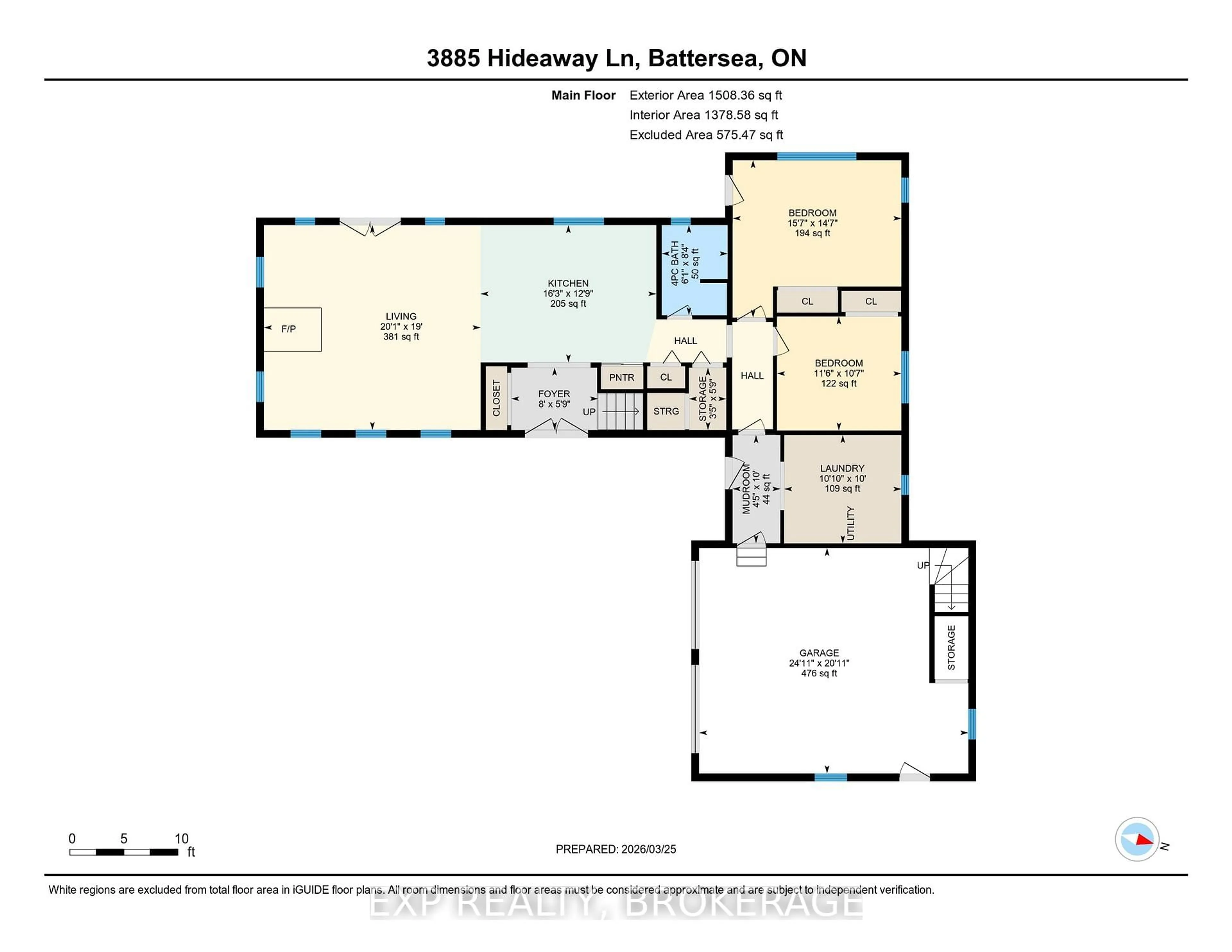 Floor plan for 3855 HIDEAWAY Lane, Battersea Ontario K0H 1H0