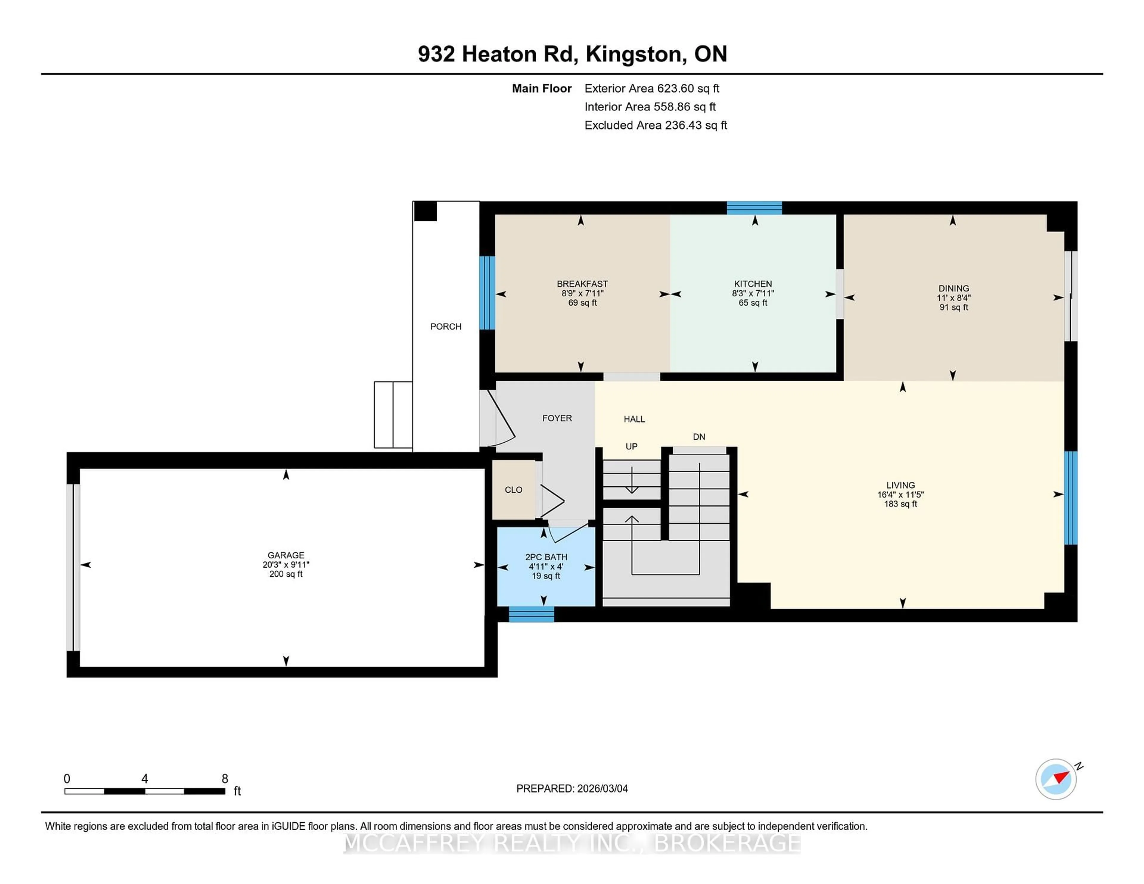 Floor plan for 932 Heaton Rd, Kingston Ontario K7P 1Y6