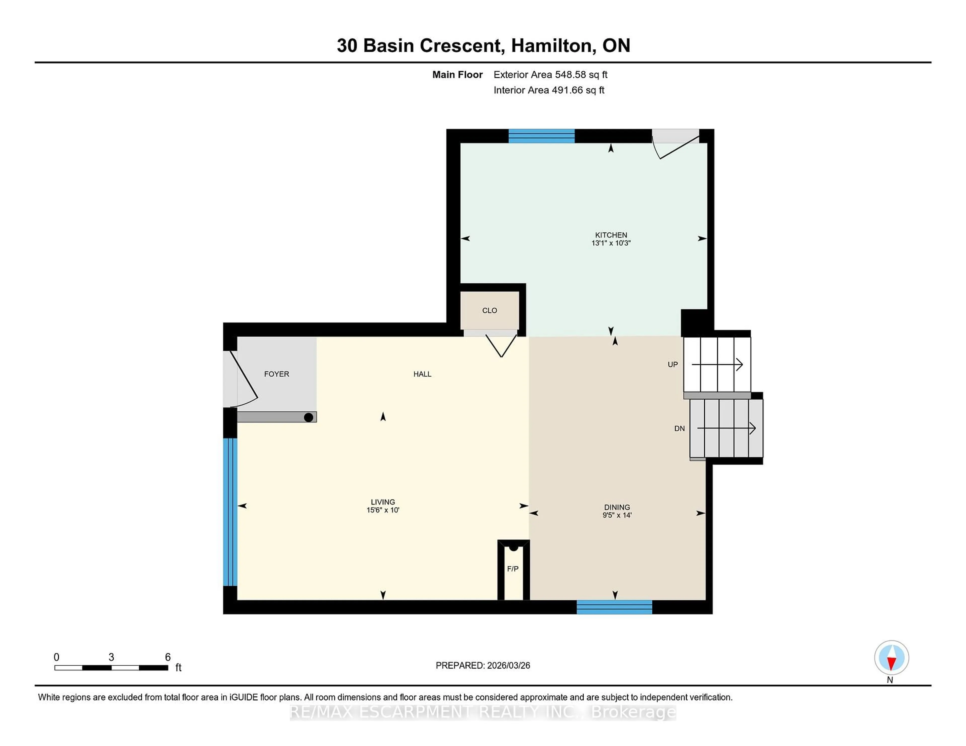 Floor plan for 30 Basin Cres, Hamilton Ontario L8T 4W8