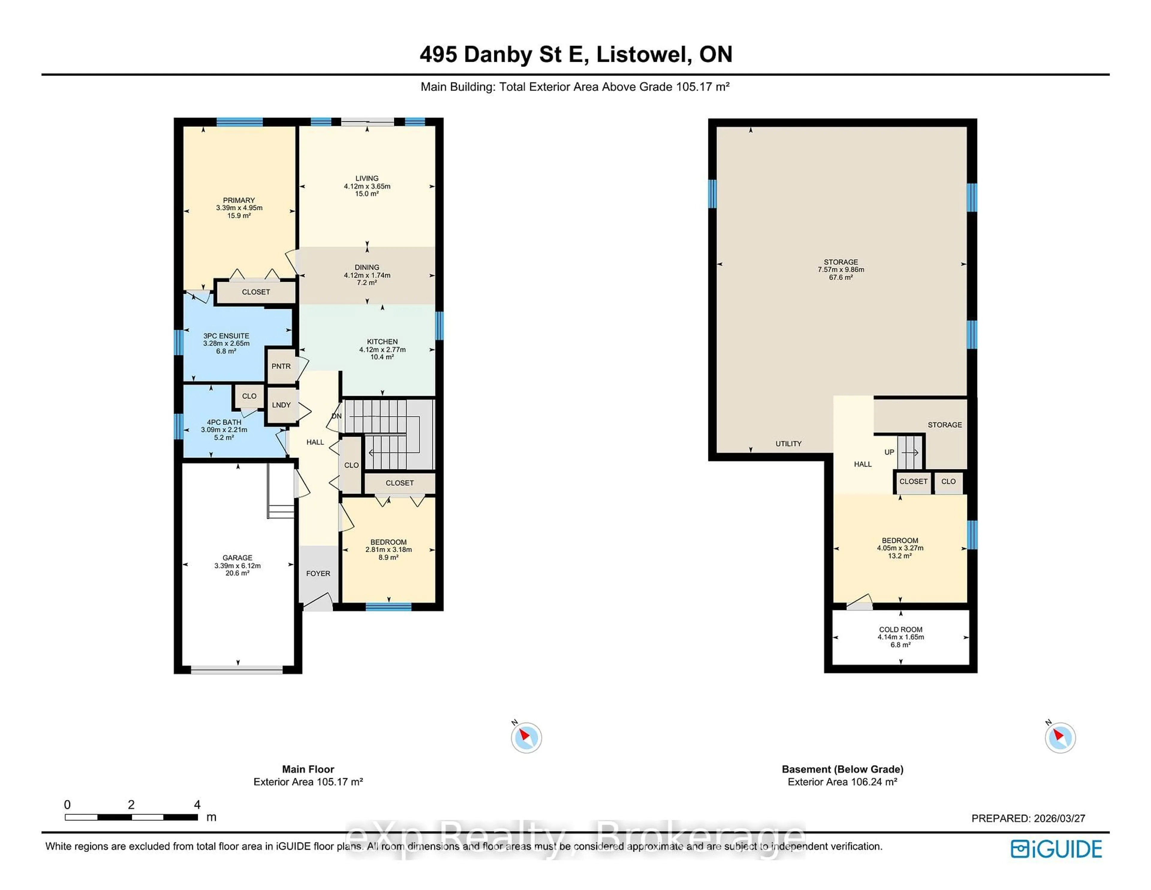 Floor plan for 495 Danby St, North Perth Ontario N4W 0A5