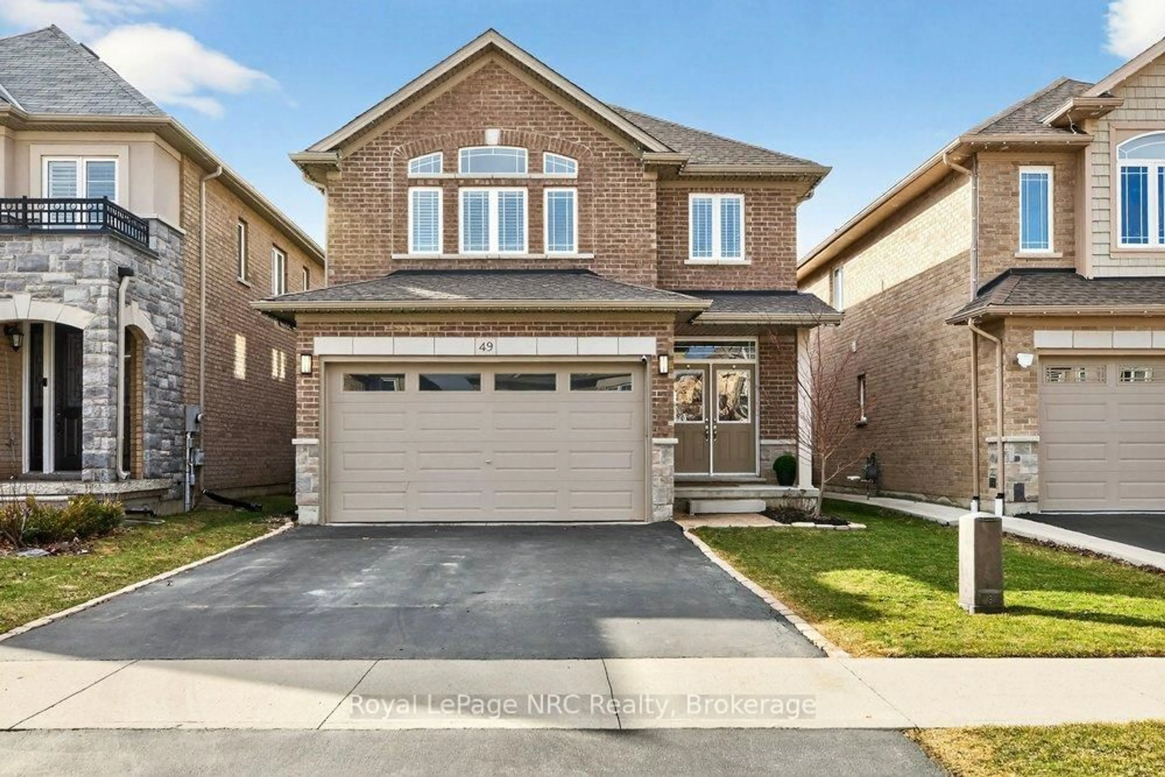 Home with brick exterior material, street for 49 Narbonne Cres, Hamilton Ontario L8J 0J7