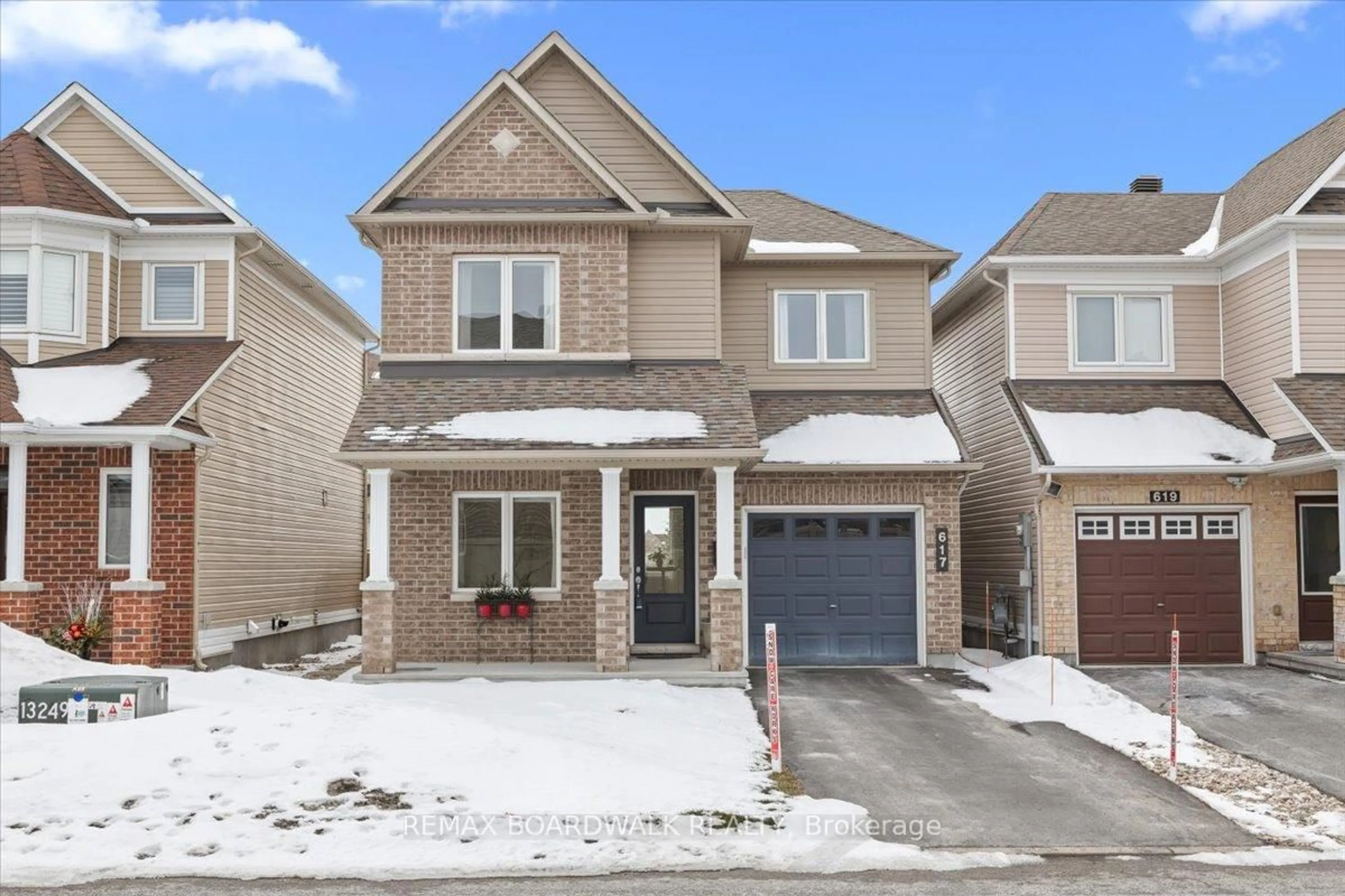 Home with brick exterior material, street for 617 Capuchon Way, Ottawa Ontario K4A 0W2