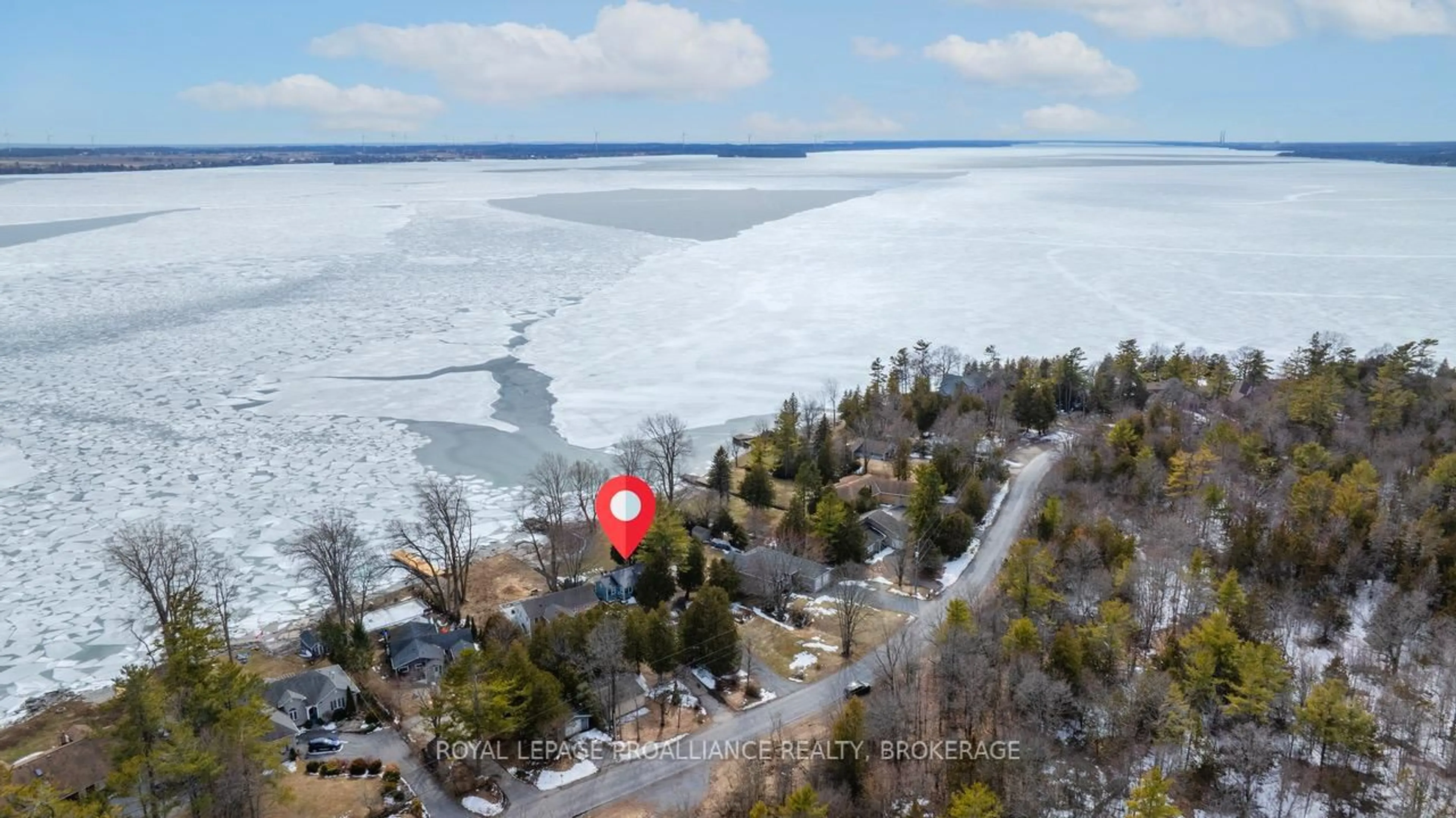 A pic from outside/outdoor area/front of a property/back of a property/a pic from drone, water/lake/river/ocean view for 138 Nicholson Point Rd, Bath Ontario K0H 1G0
