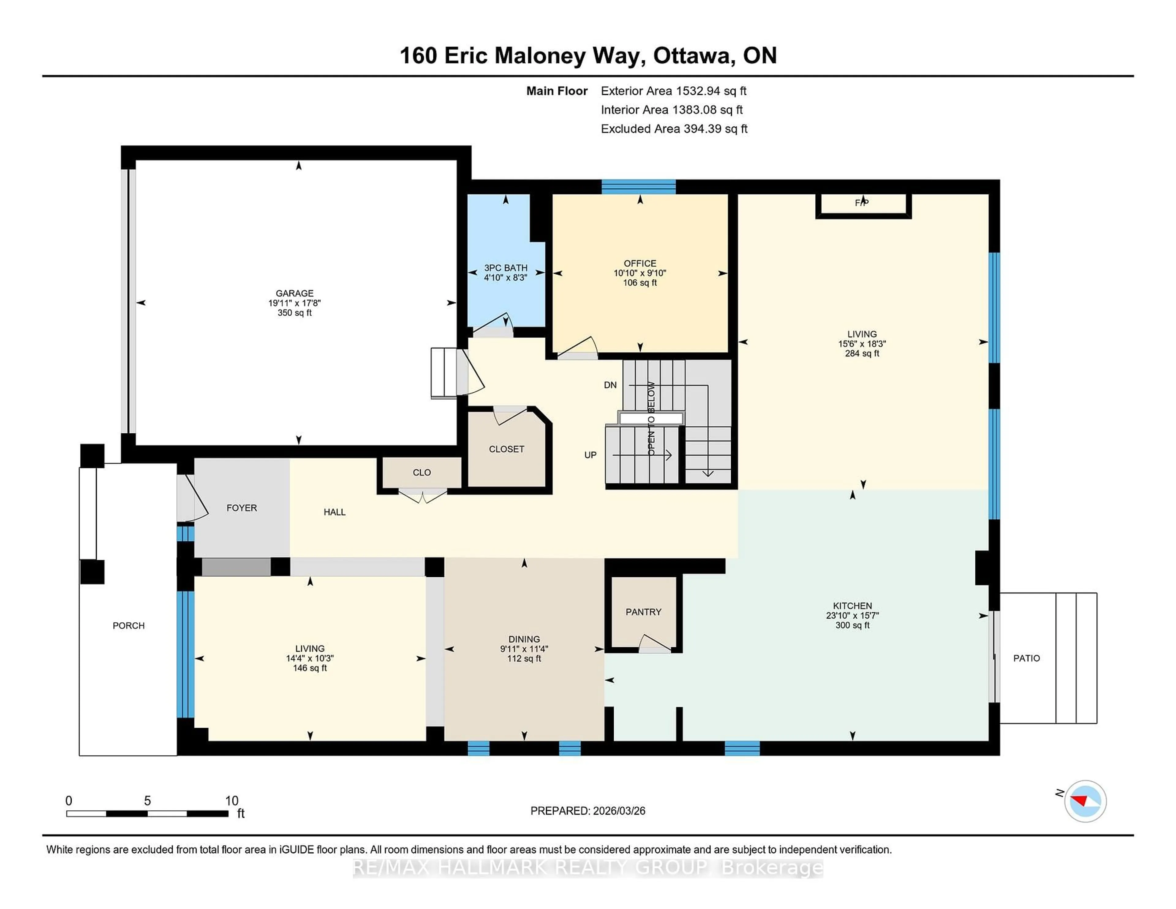 Floor plan for 160 Eric Maloney Way, Ottawa Ontario K1T 0R1