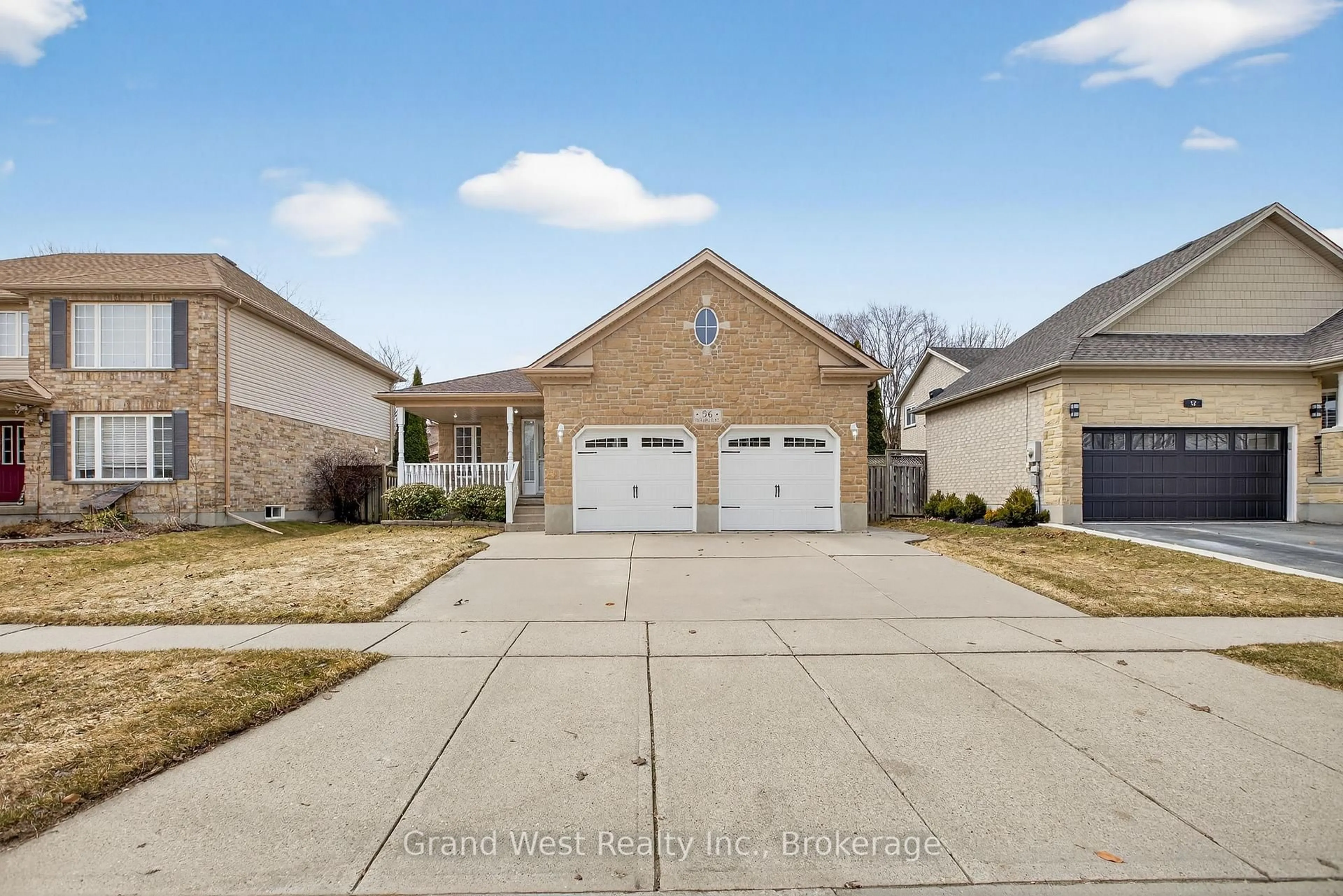 Home with brick exterior material, street for 56 MCFARLANE Dr, Cambridge Ontario N3C 4L7