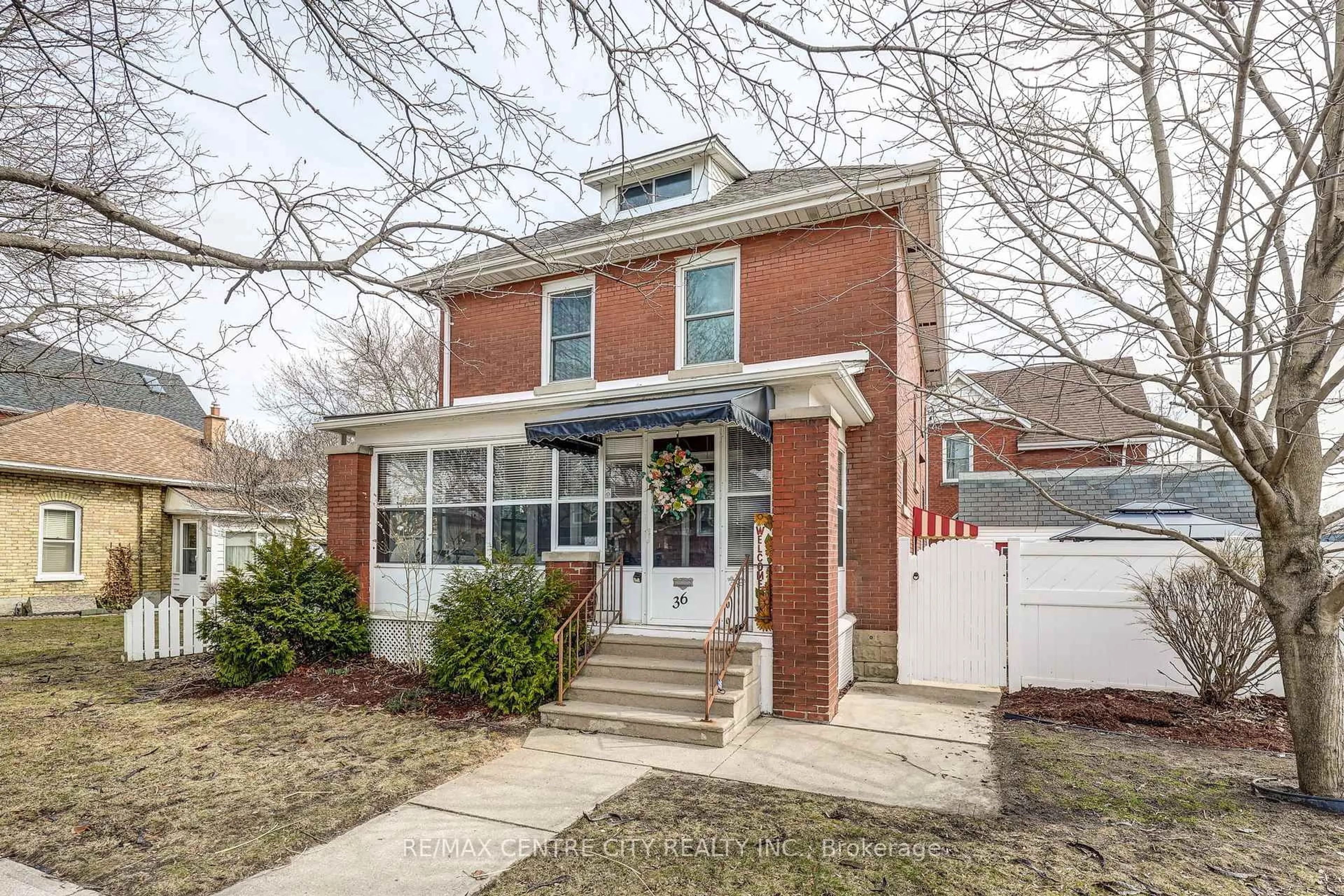 Home with brick exterior material, street for 36 Wilson Ave, St. Thomas Ontario N5R 3P8