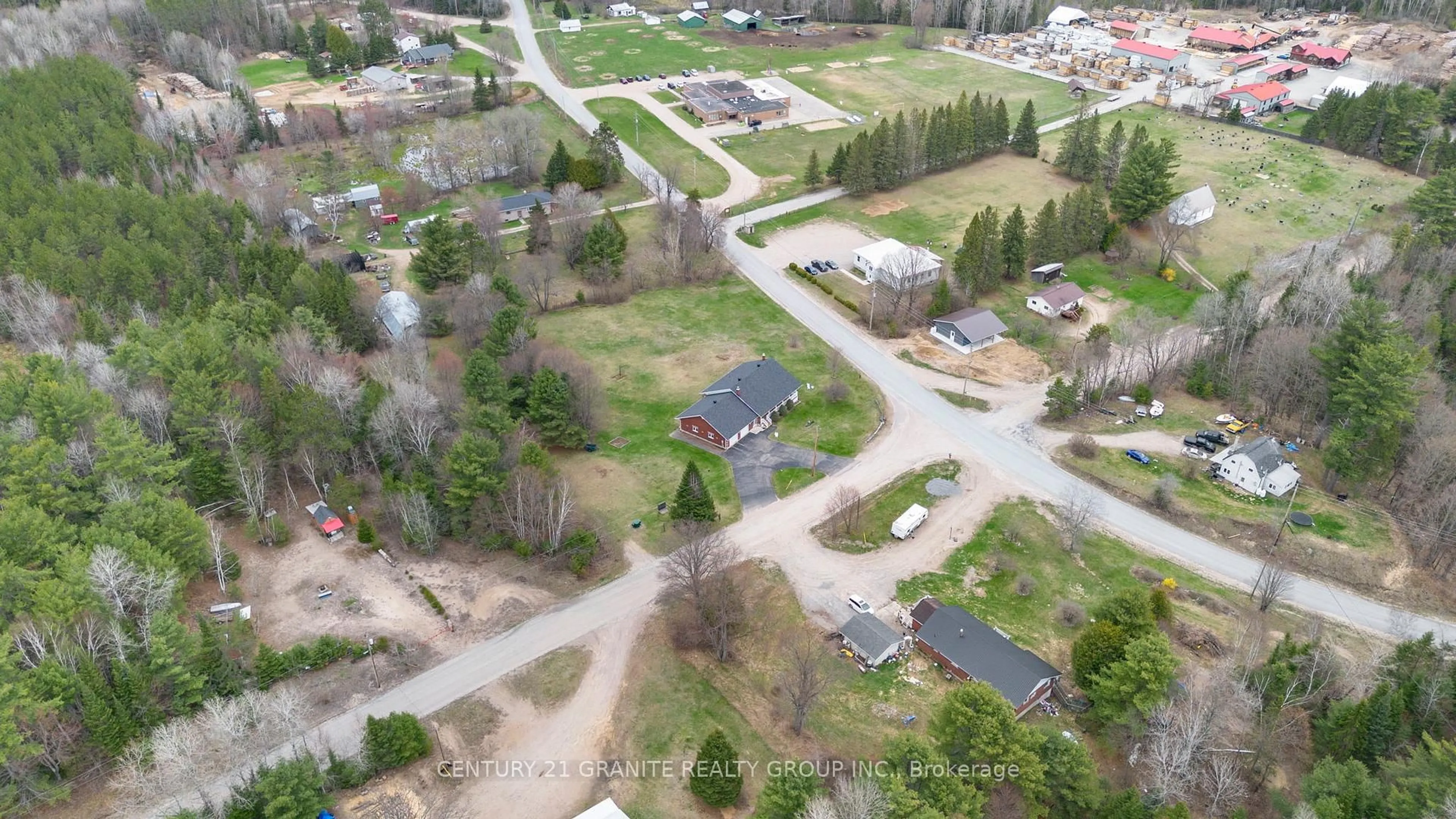 A pic from outside/outdoor area/front of a property/back of a property/a pic from drone, street for 6 Stringer Rd, Bancroft Ontario K0L 1C0