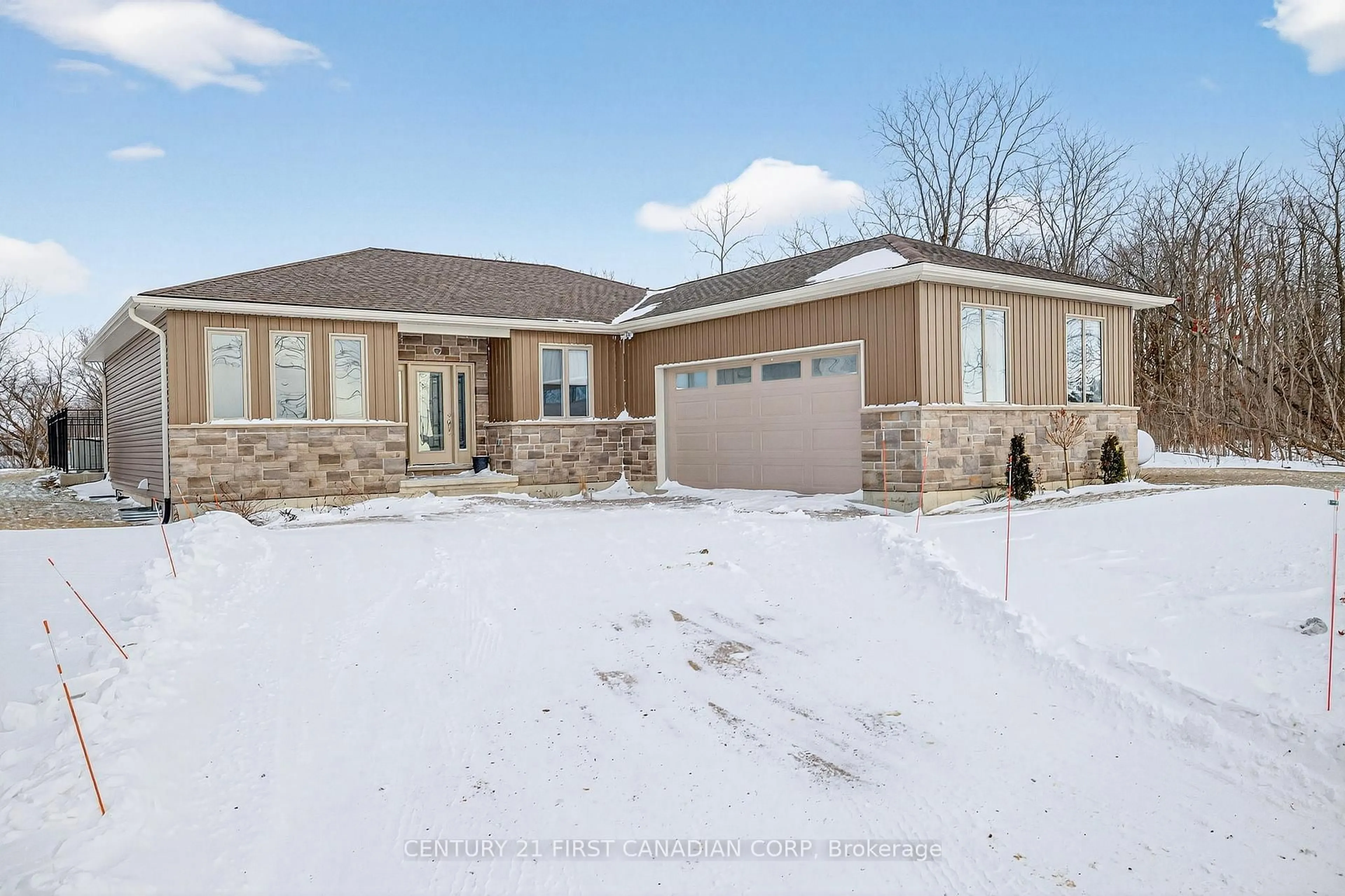 Home with brick exterior material, street for 9128 Indian Hills Tr, Lambton Shores Ontario N0N 1J2