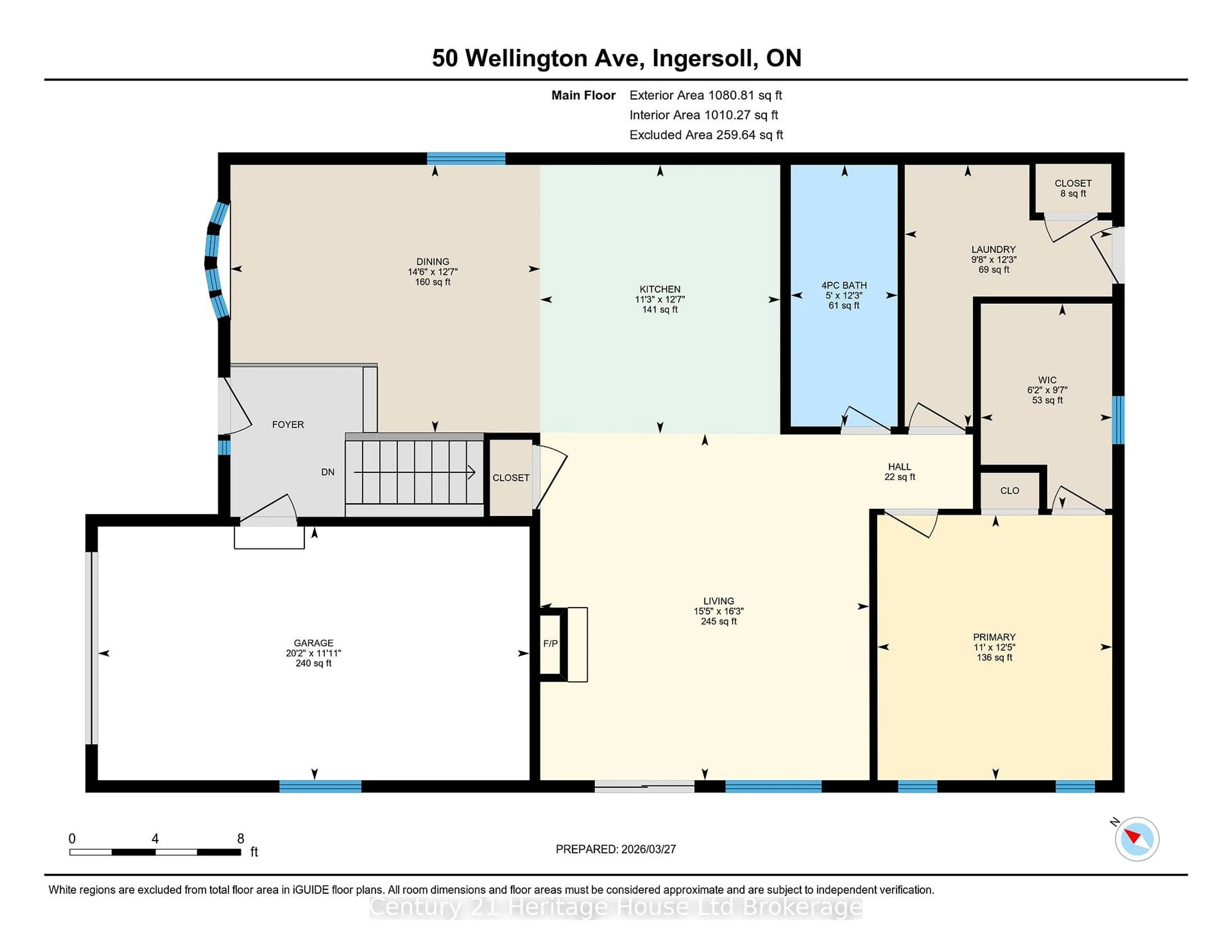 Floor plan for 50 Wellington Ave, Ingersoll Ontario N5C 1C3