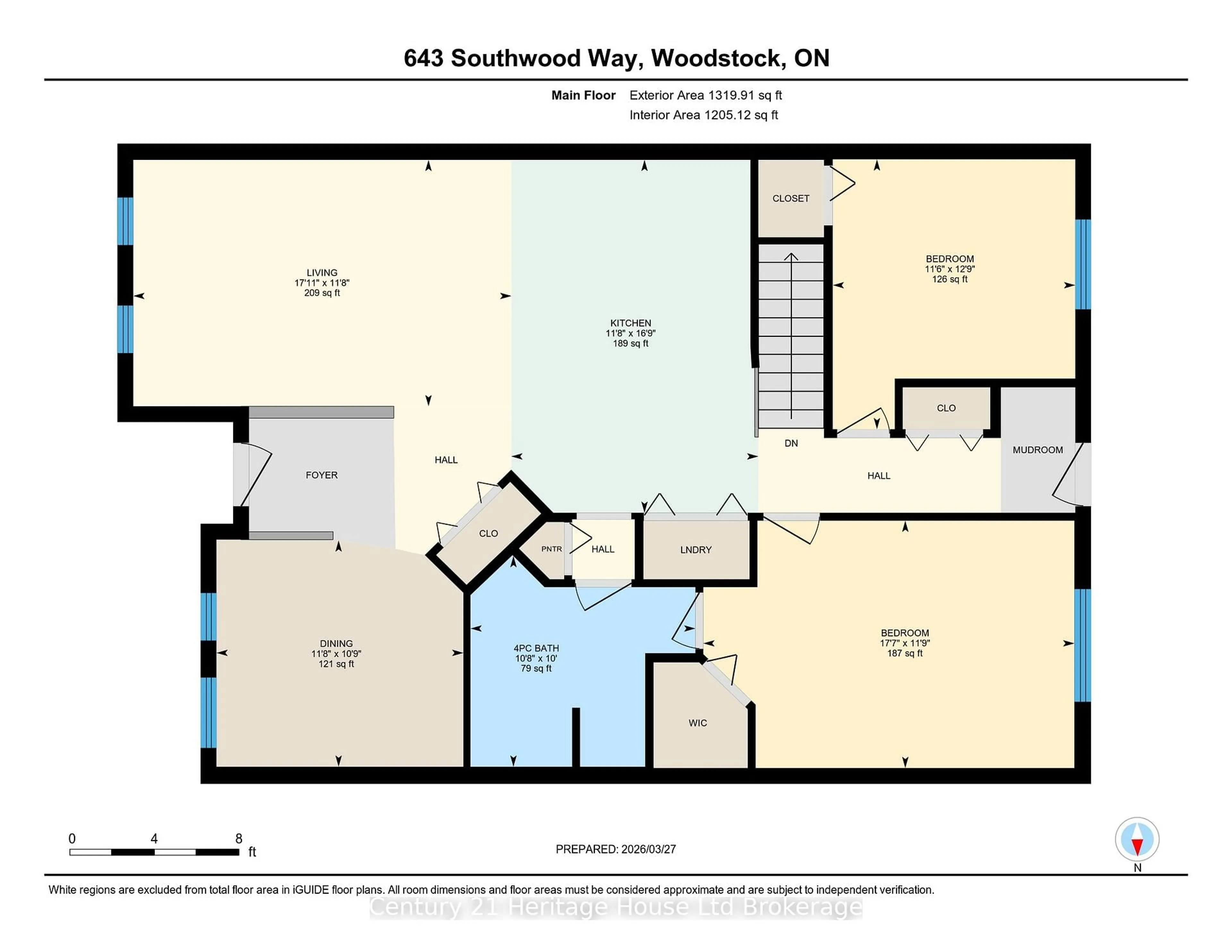 Floor plan for 643 Southwood Way, Woodstock Ontario N4S 9A6