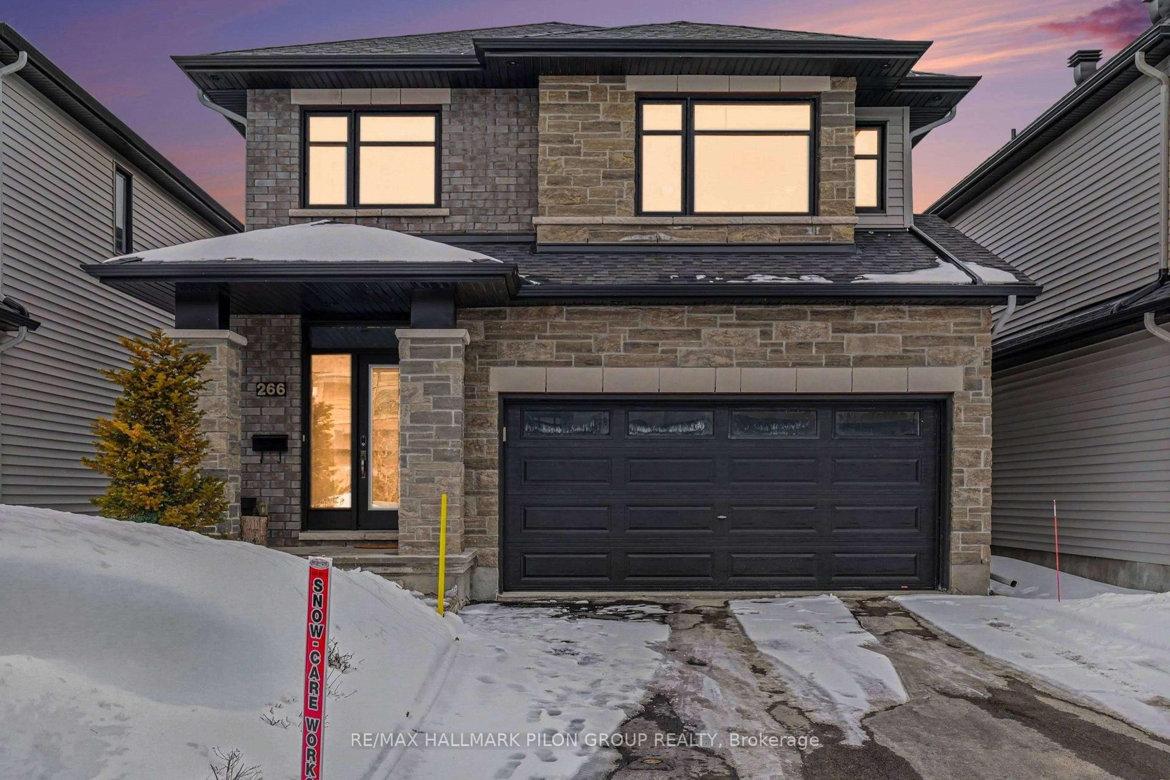 Home with brick exterior material, street for 266 Shinleaf Cres, Ottawa Ontario K1W 0J2