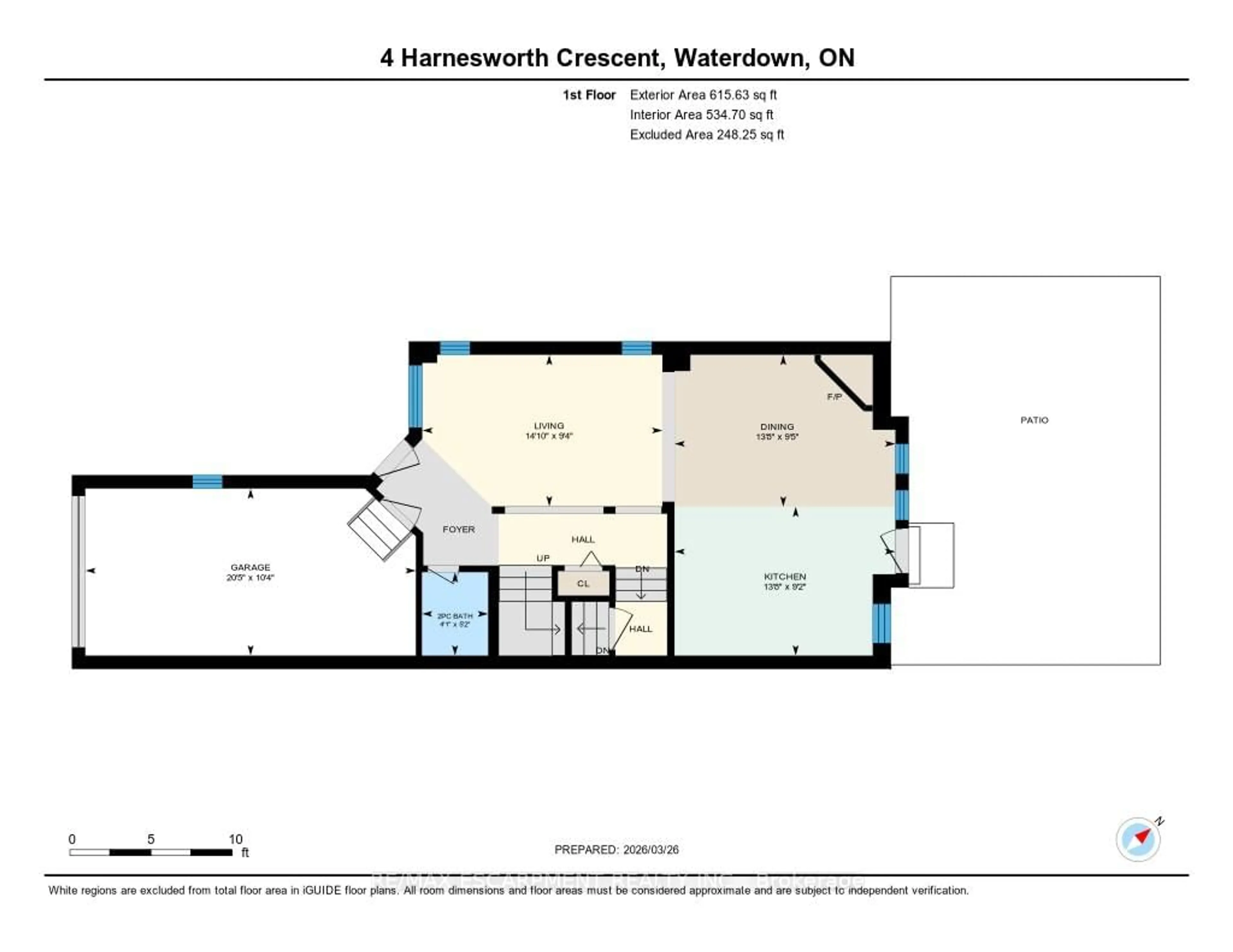 Floor plan for 4 Harnesworth Cres, Hamilton Ontario L8B 0J3
