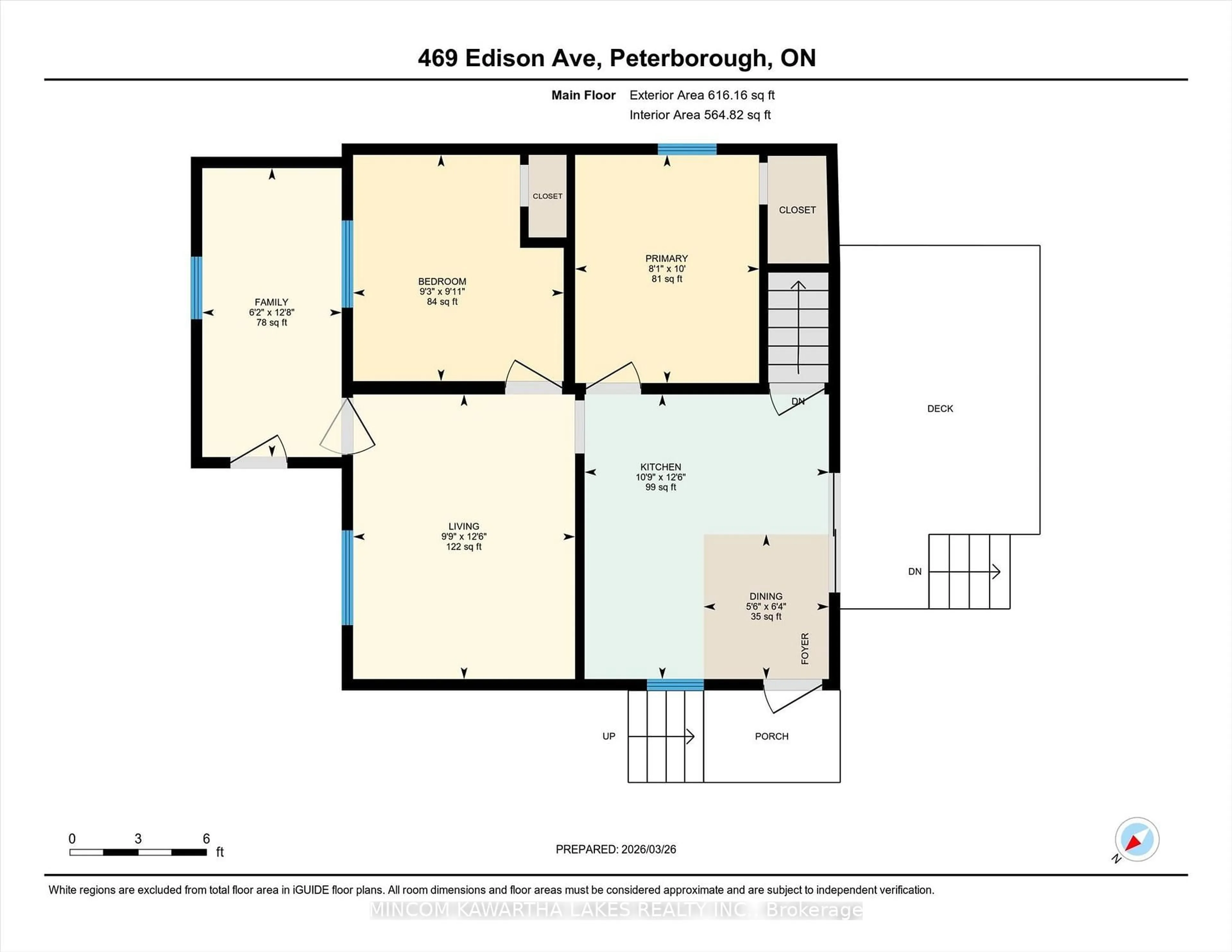 Floor plan for 469 Edison Ave, Peterborough Ontario K9J 4G4