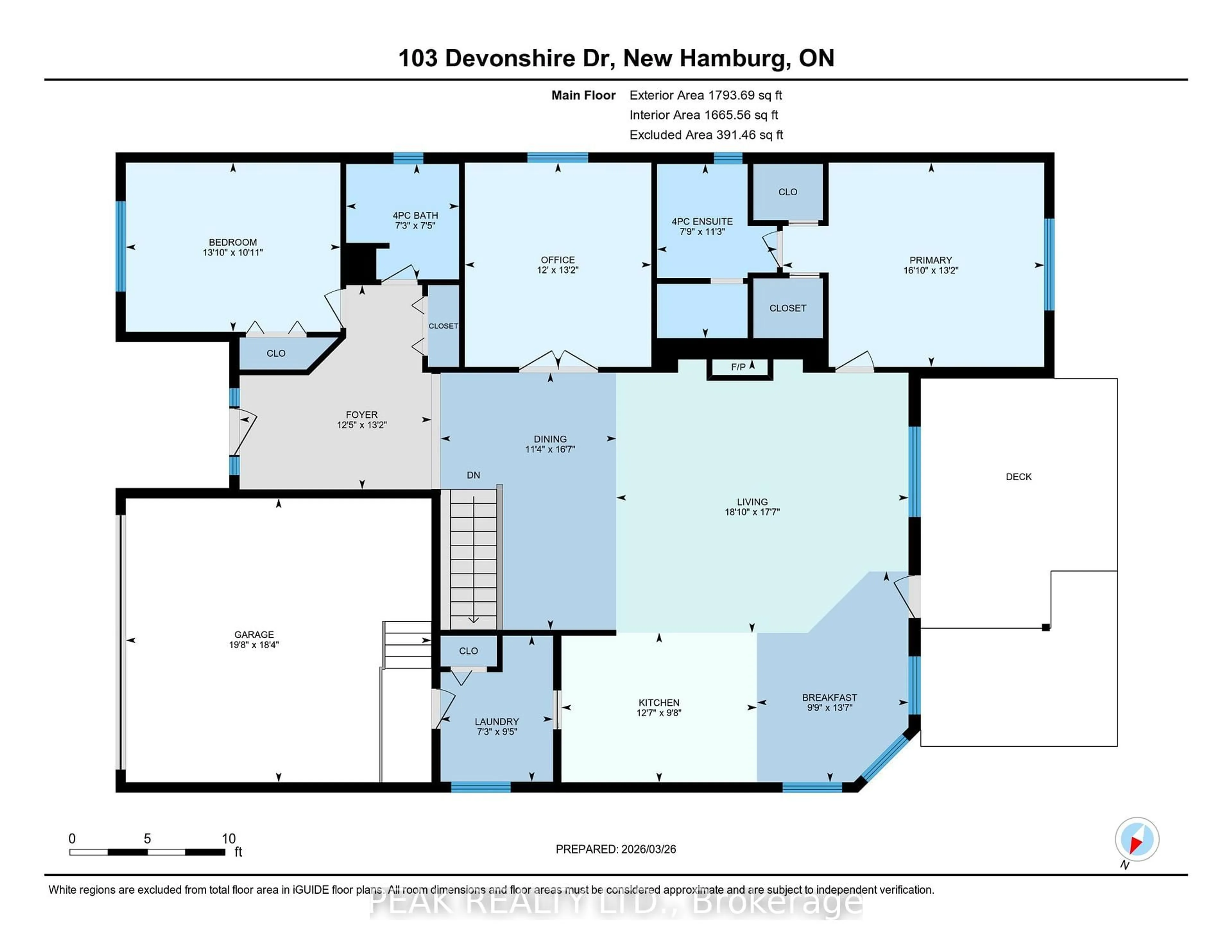 Floor plan for 103 Devonshire Dr, Wilmot Ontario N3A 4J6